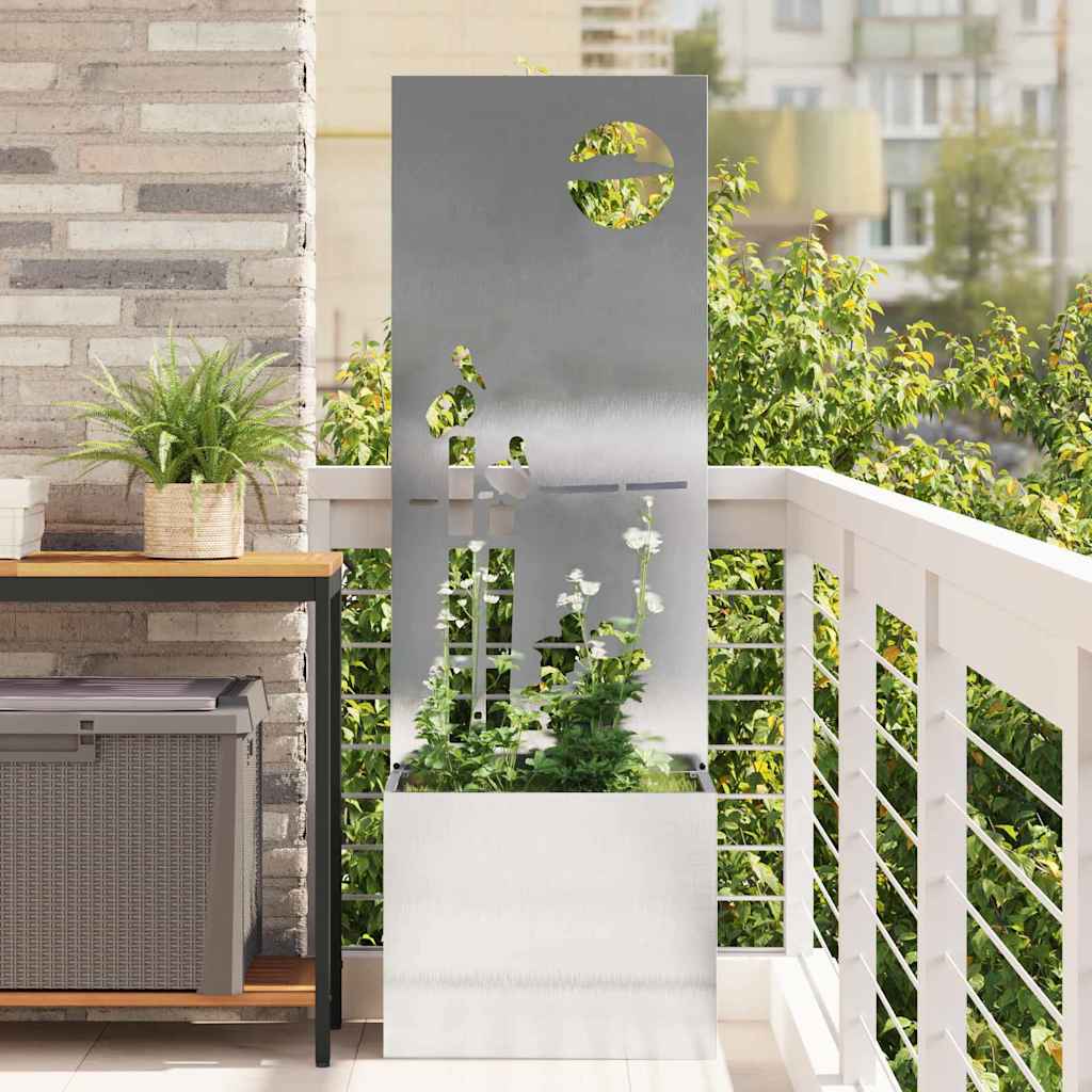 Schermo per privacy in giardino Argento 50 x 32 x 150 cm