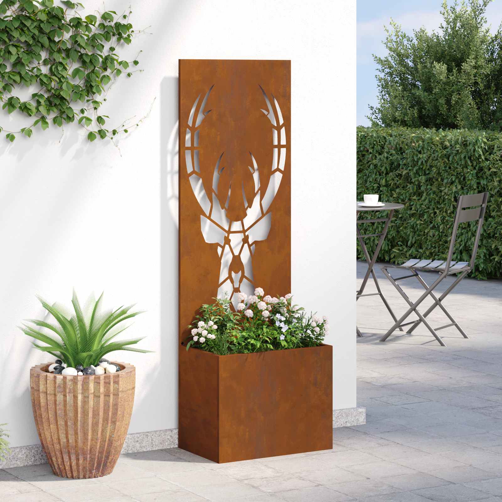 Schermo per privacy in giardino Ruggine 50 x 32 x 150 cm