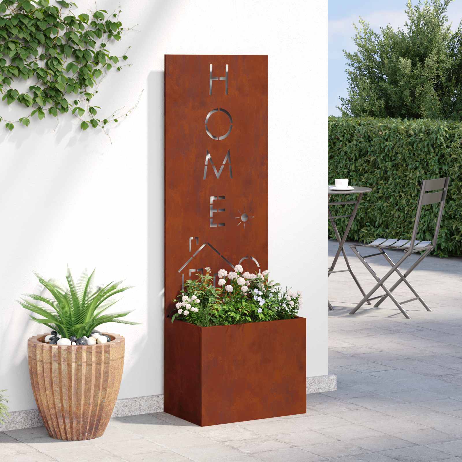 Schermo per privacy in giardino Ruggine 50 x 32 x 150 cm