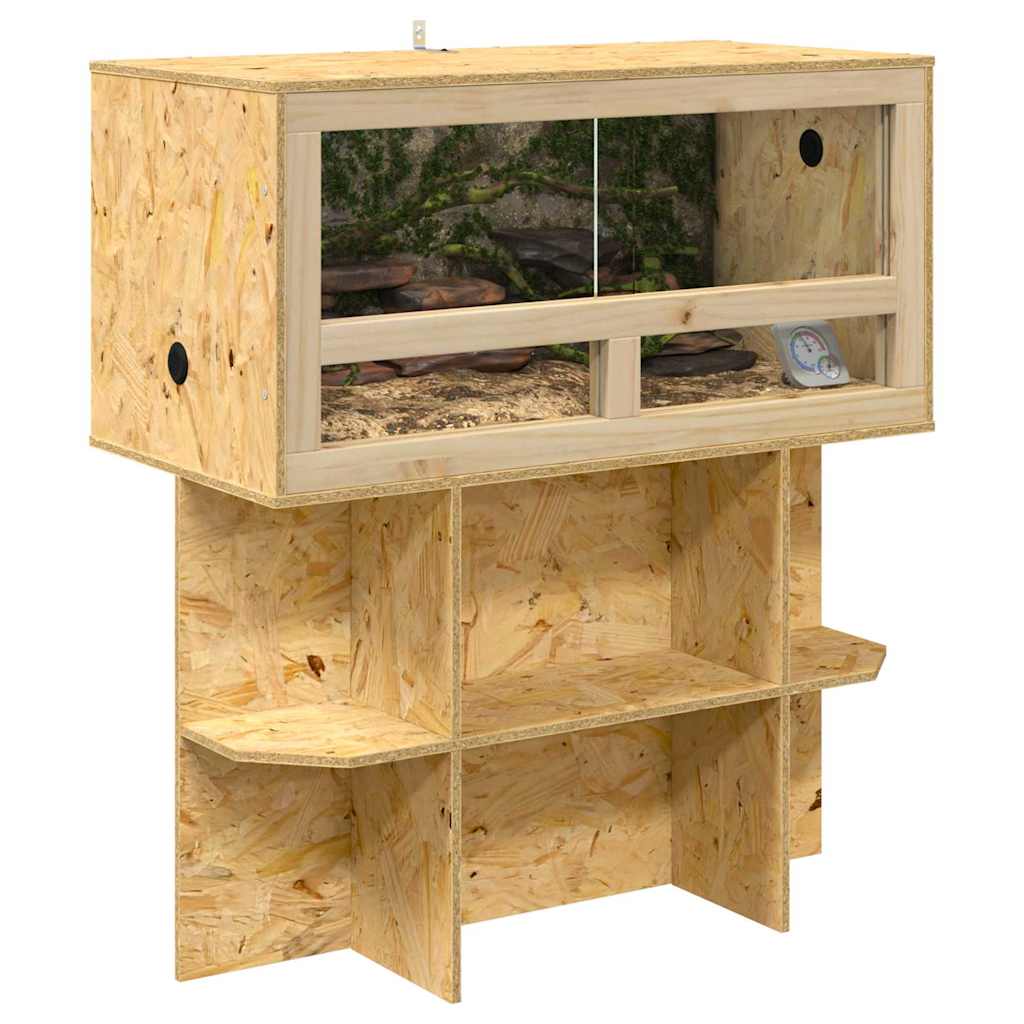 Base per Terrario con lo scaffale Marrone 80 x 40 x 50 cm OSB
