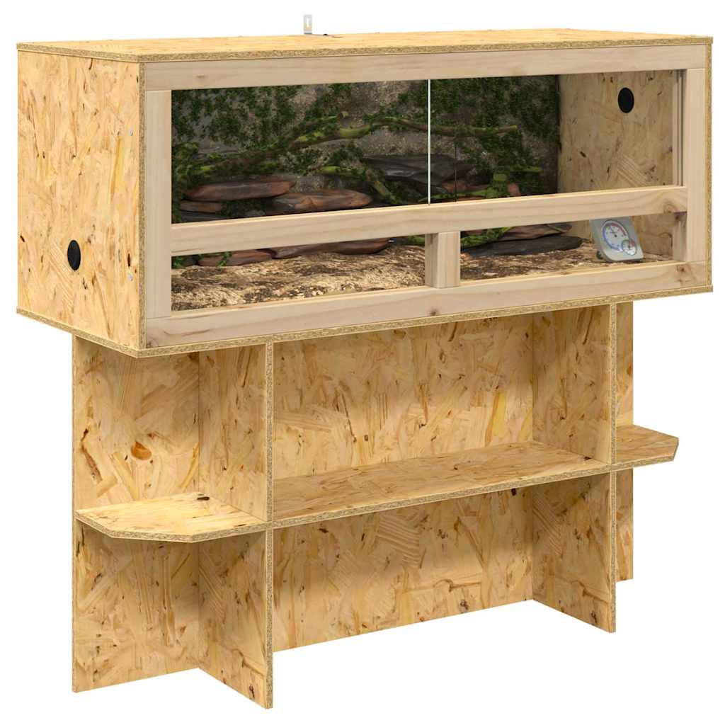 Base per Terrario con lo scaffale Marrone 100 x 40 x 50 cm OSB