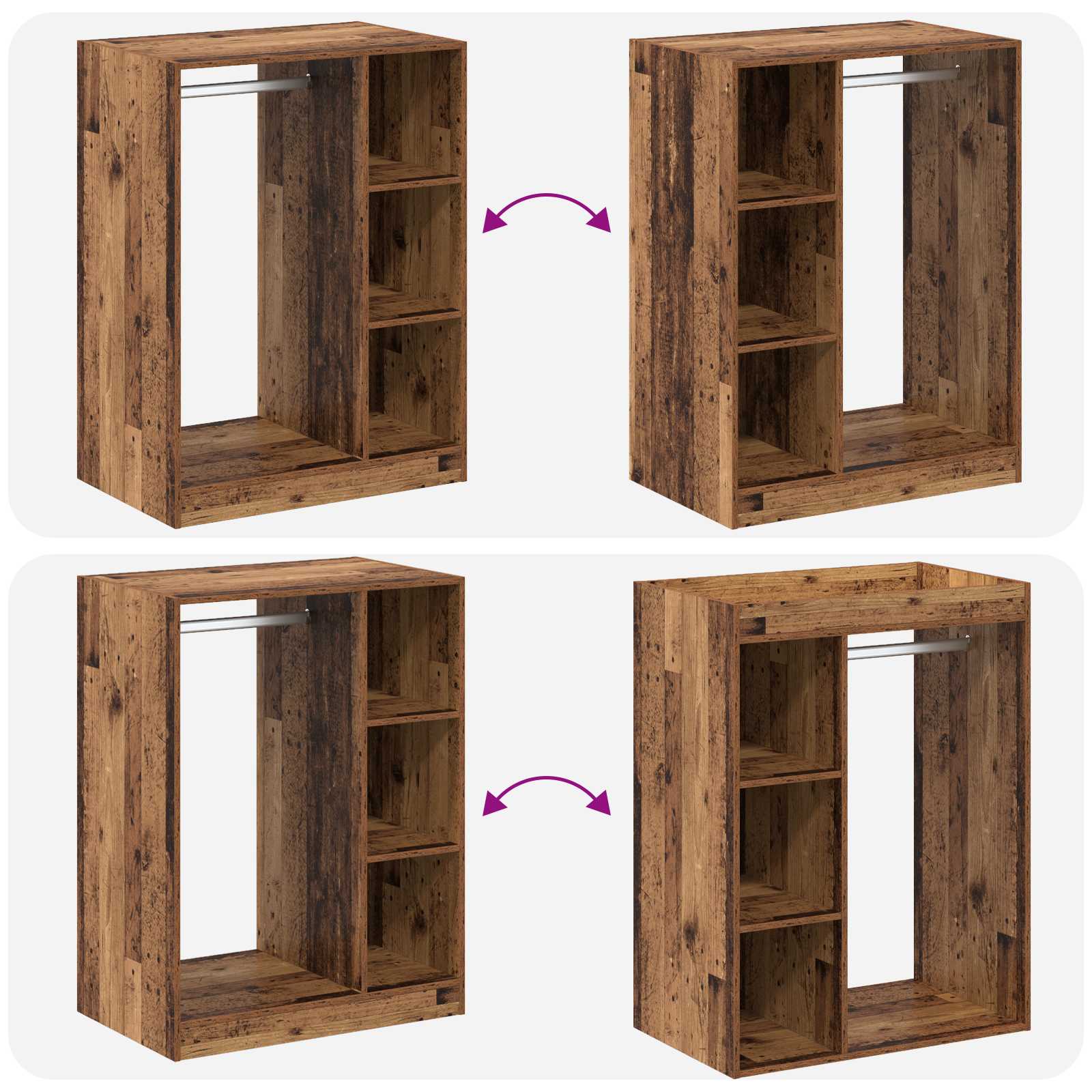 Guardaroba Legno antico 77 x 48 x 102 cm Legno ingegnerizzato