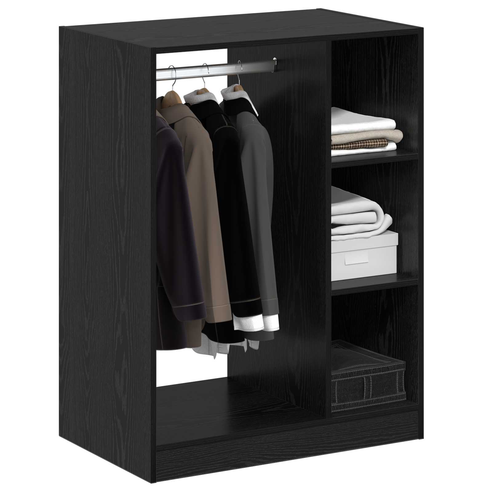 Guardaroba Rovere Nero 77 x 48 x 102 cm Legno ingegnerizzato