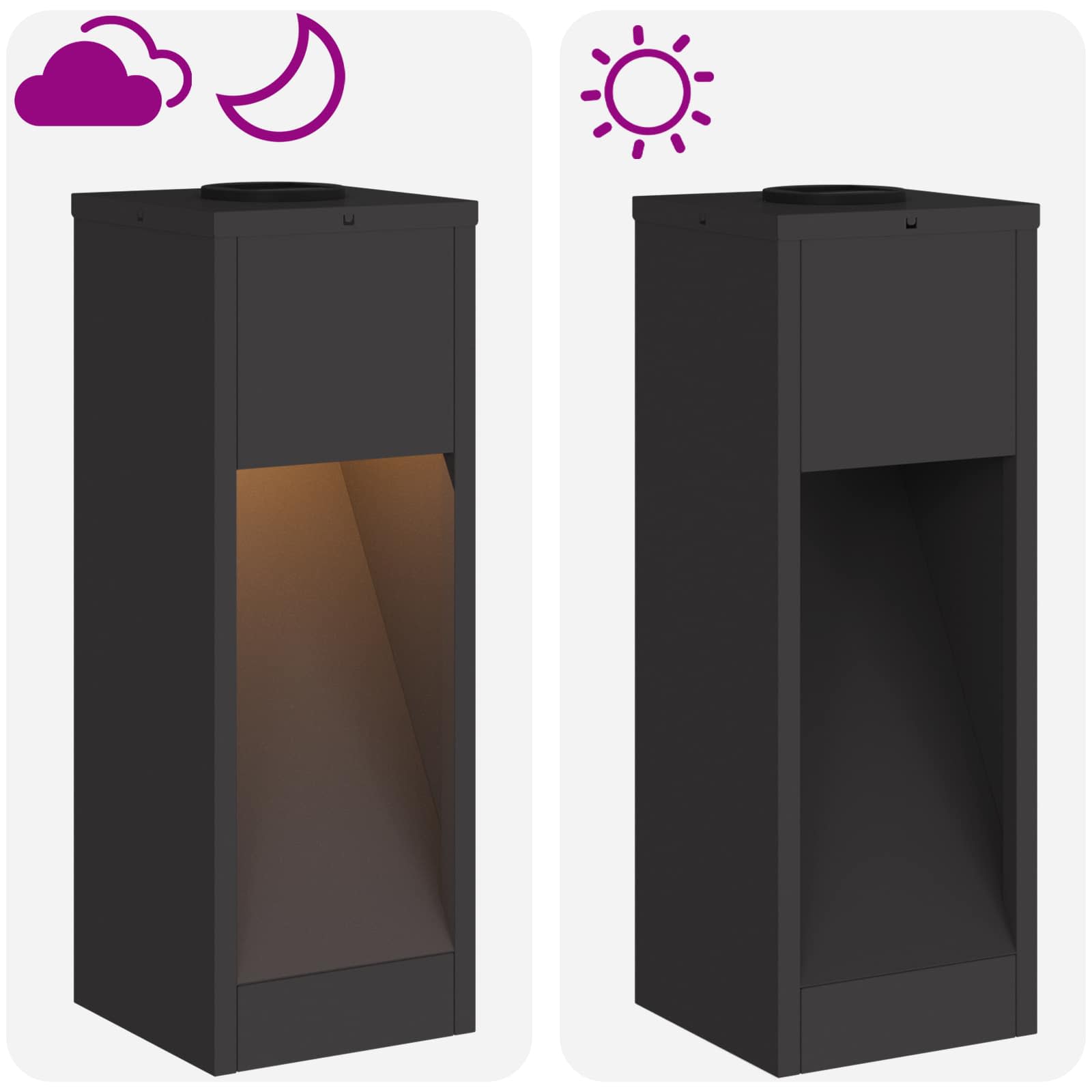 Lucina LED Solare da Percorso 2 pz Bianco caldo 18 x 18 x 50 cm