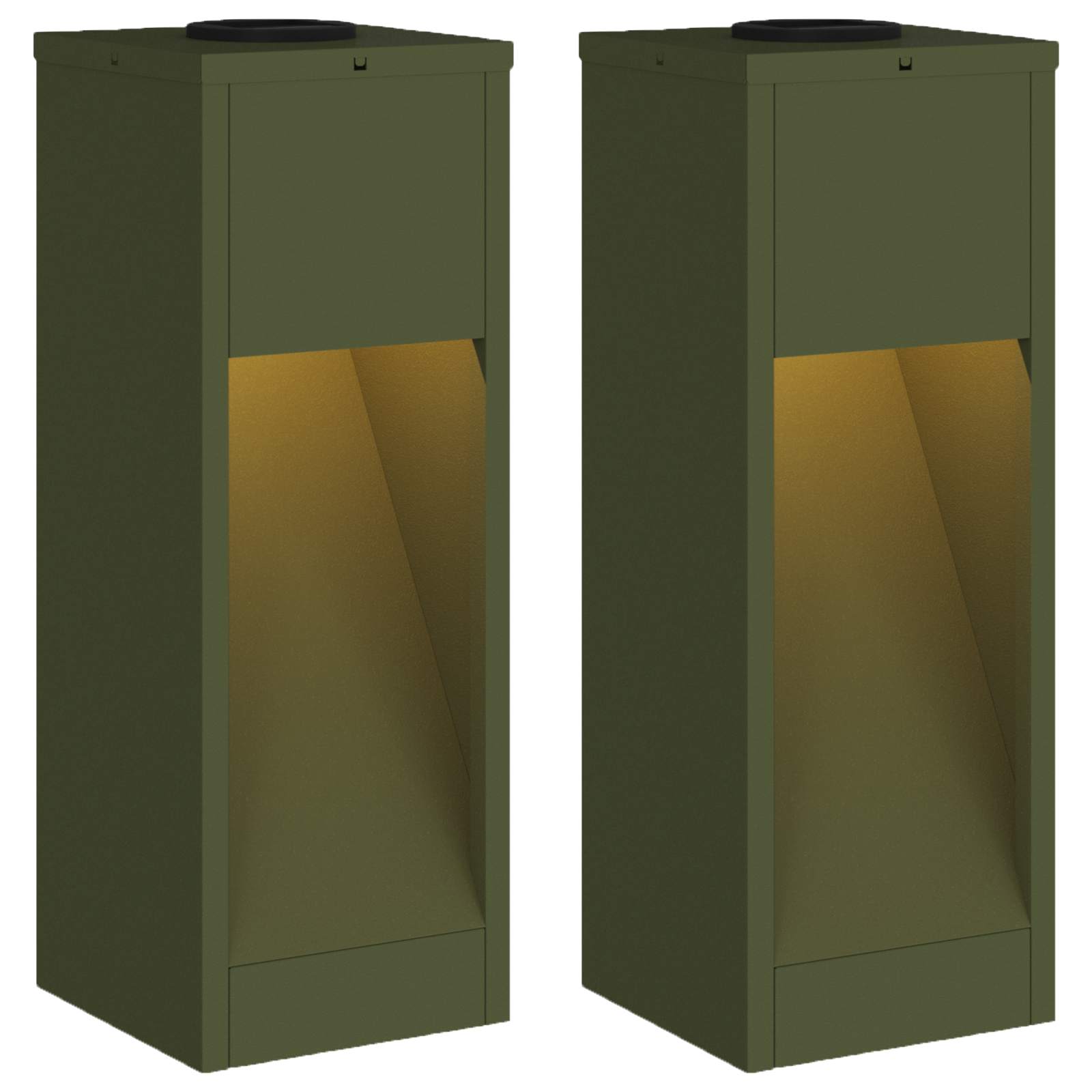 Lucina LED Solare da Percorso 2 pz Bianco caldo 18 x 18 x 50 cm