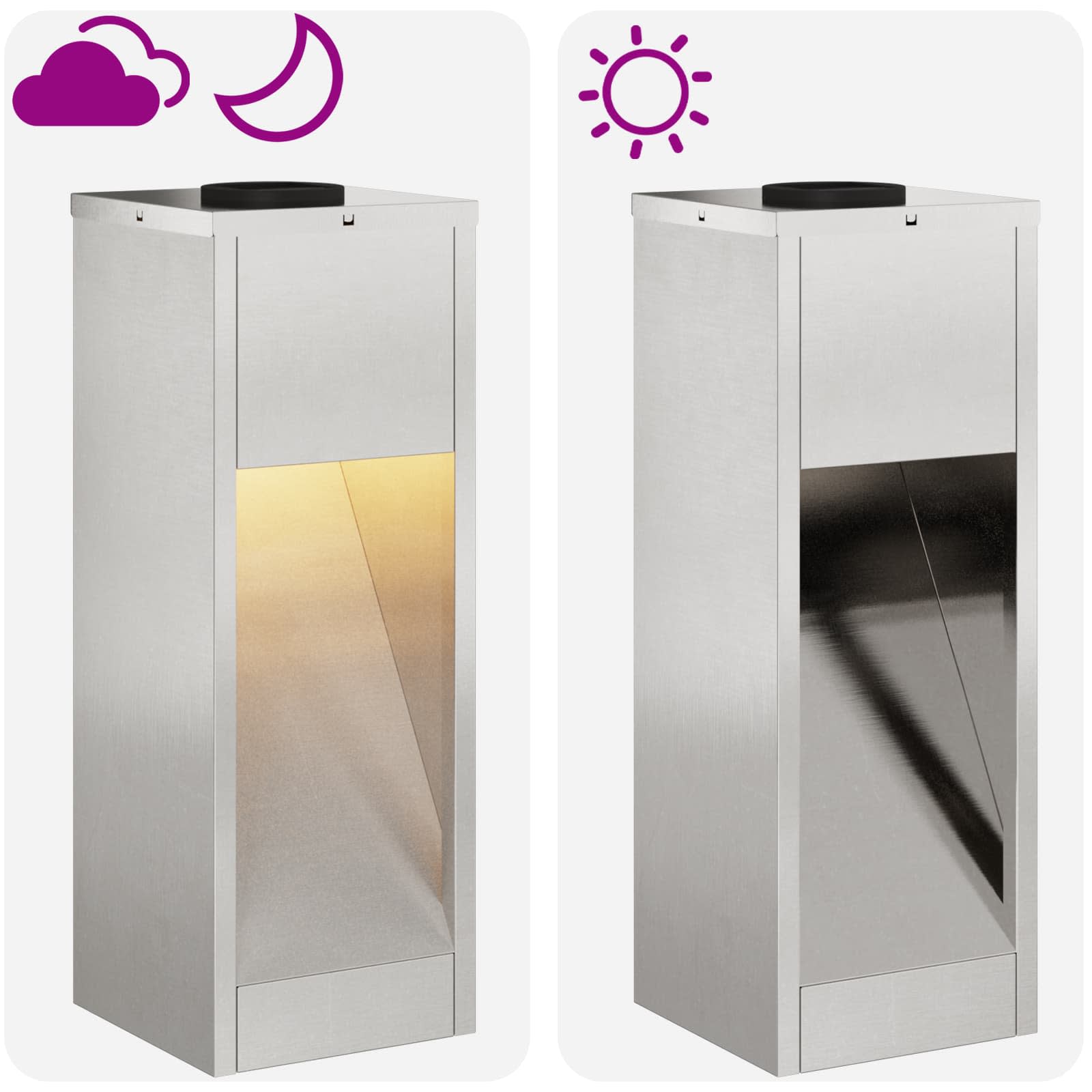 Lucina LED Solare da Percorso 2 pz Bianco caldo 18 x 18 x 50 cm