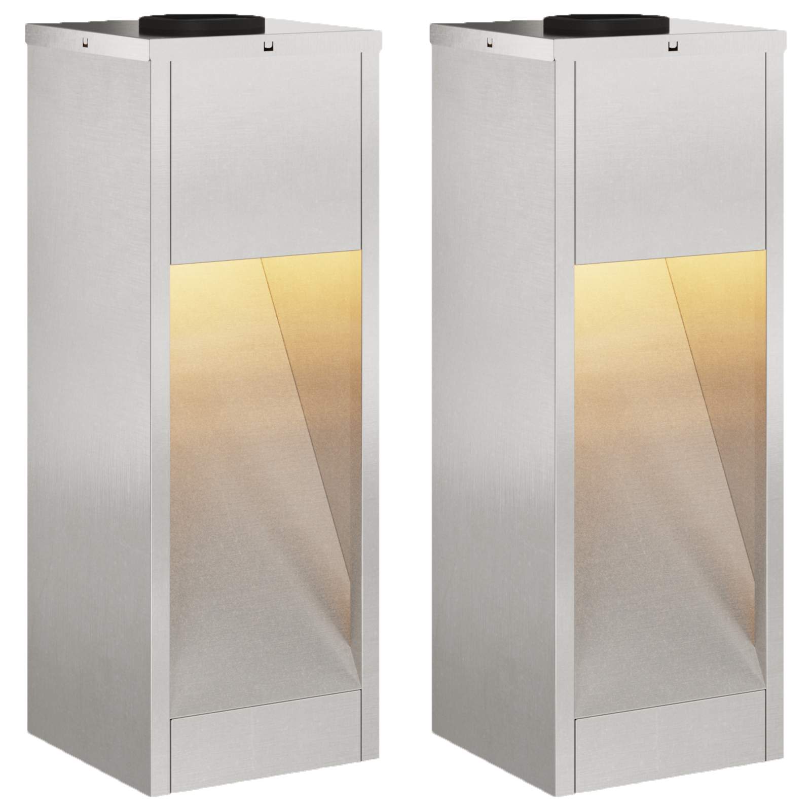 Lucina LED Solare da Percorso 2 pz Bianco caldo 18 x 18 x 50 cm