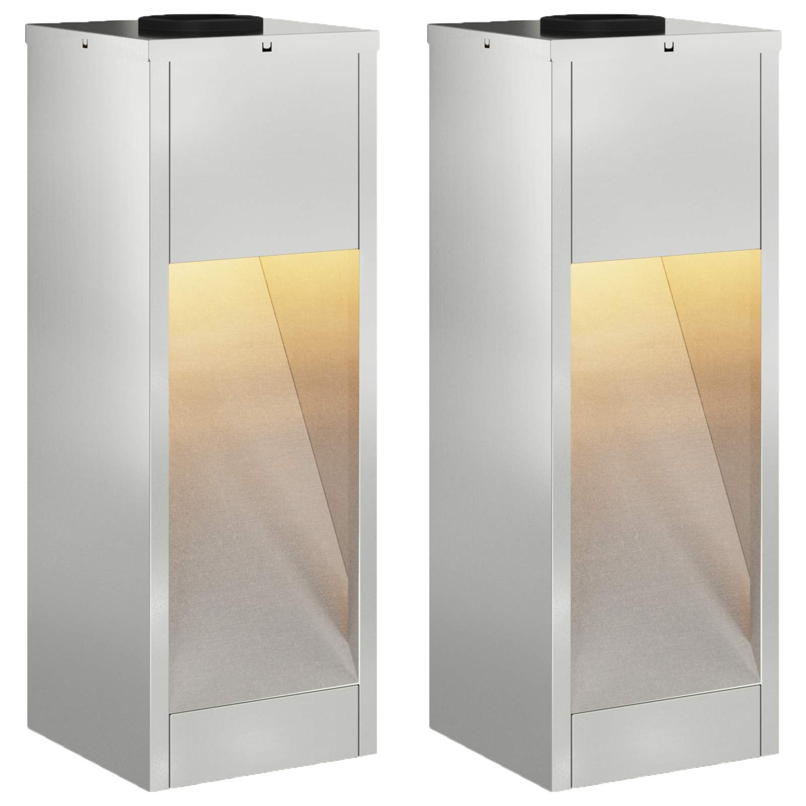 Lucina LED Solare da Percorso 2 pz Bianco caldo 18 x 18 x 50 cm