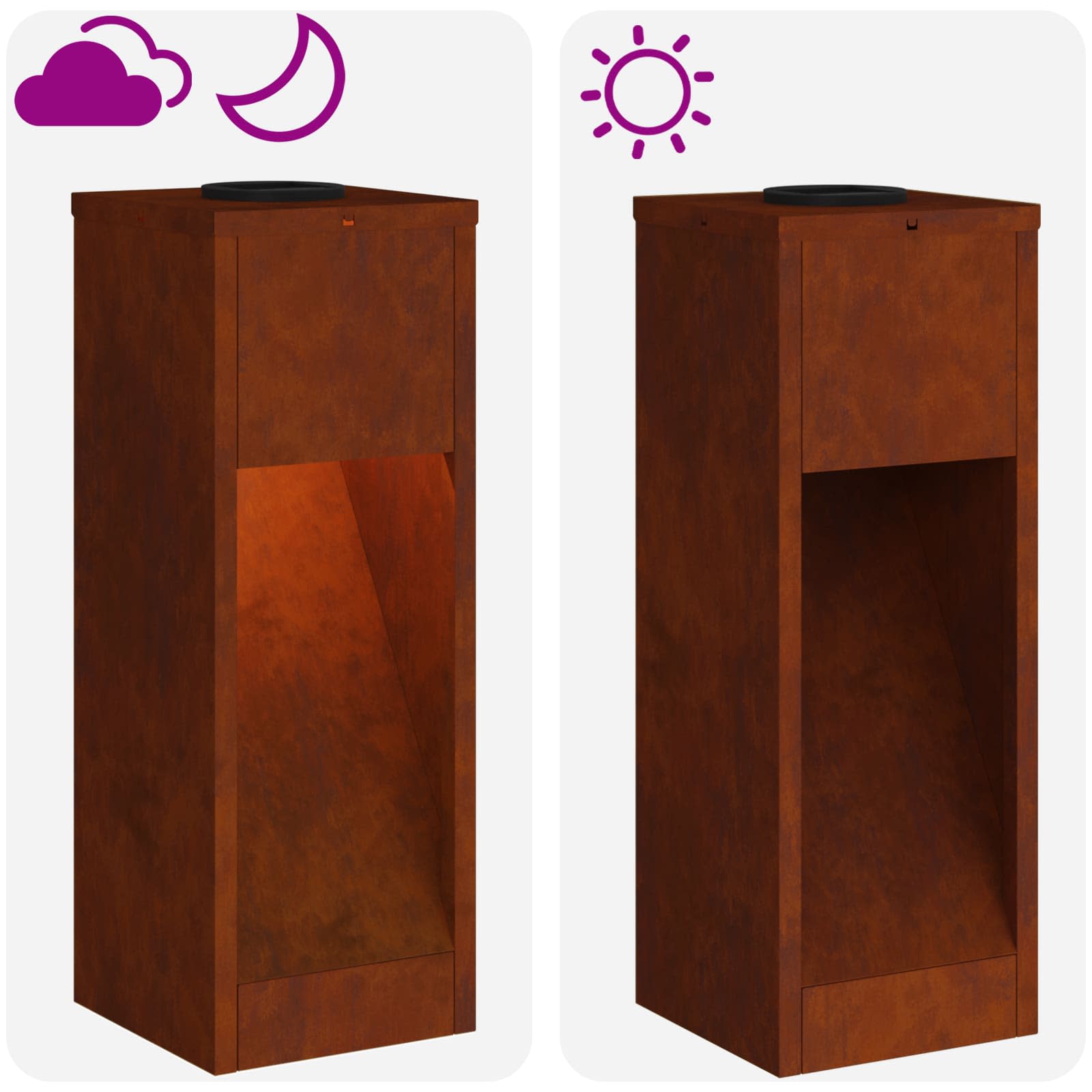 Lucina LED Solare da Percorso 2 pz Bianco caldo 18 x 18 x 50 cm
