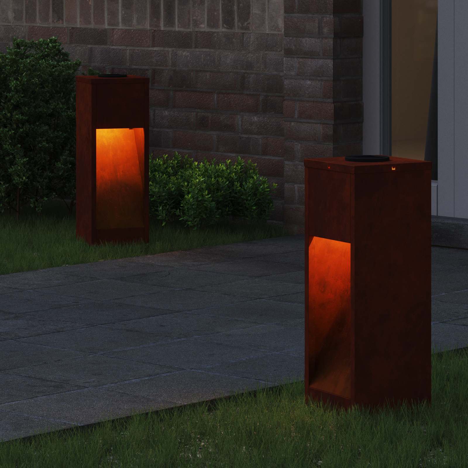 Lucina LED Solare da Percorso 2 pz Bianco caldo 18 x 18 x 50 cm