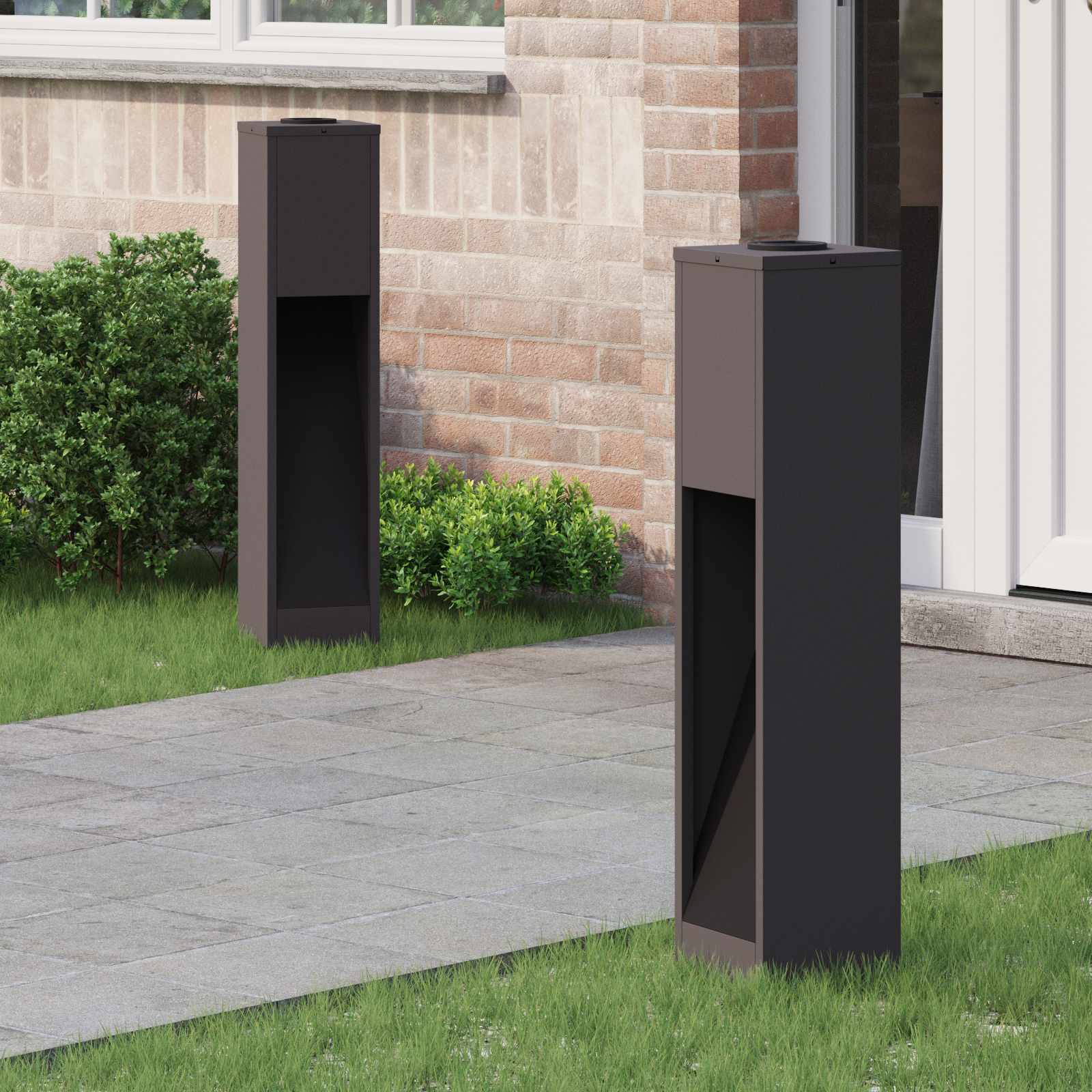 Lucina LED Solare da Percorso 2 pz Bianco caldo 18 x 18 x 80 cm