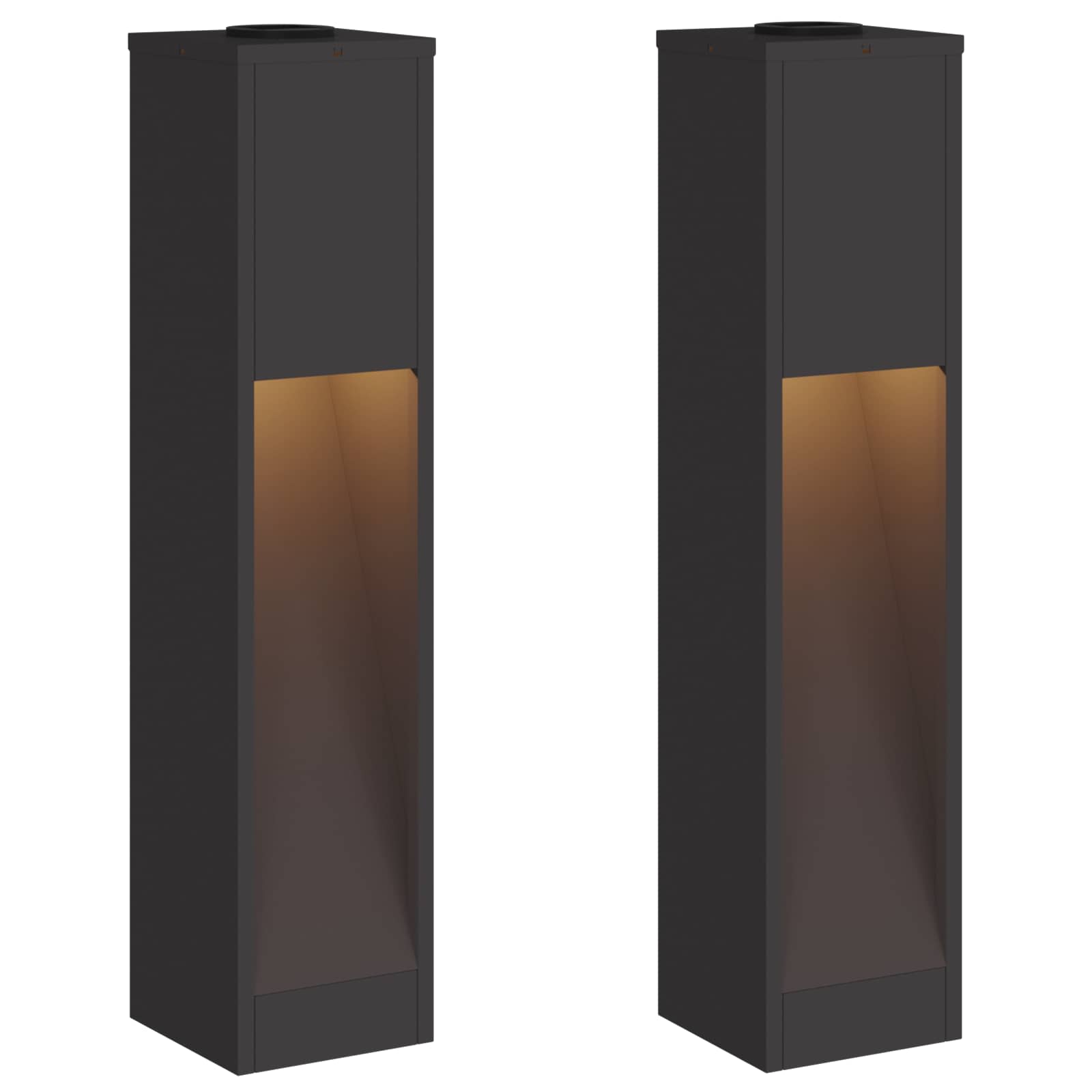 Lucina LED Solare da Percorso 2 pz Bianco caldo 18 x 18 x 80 cm