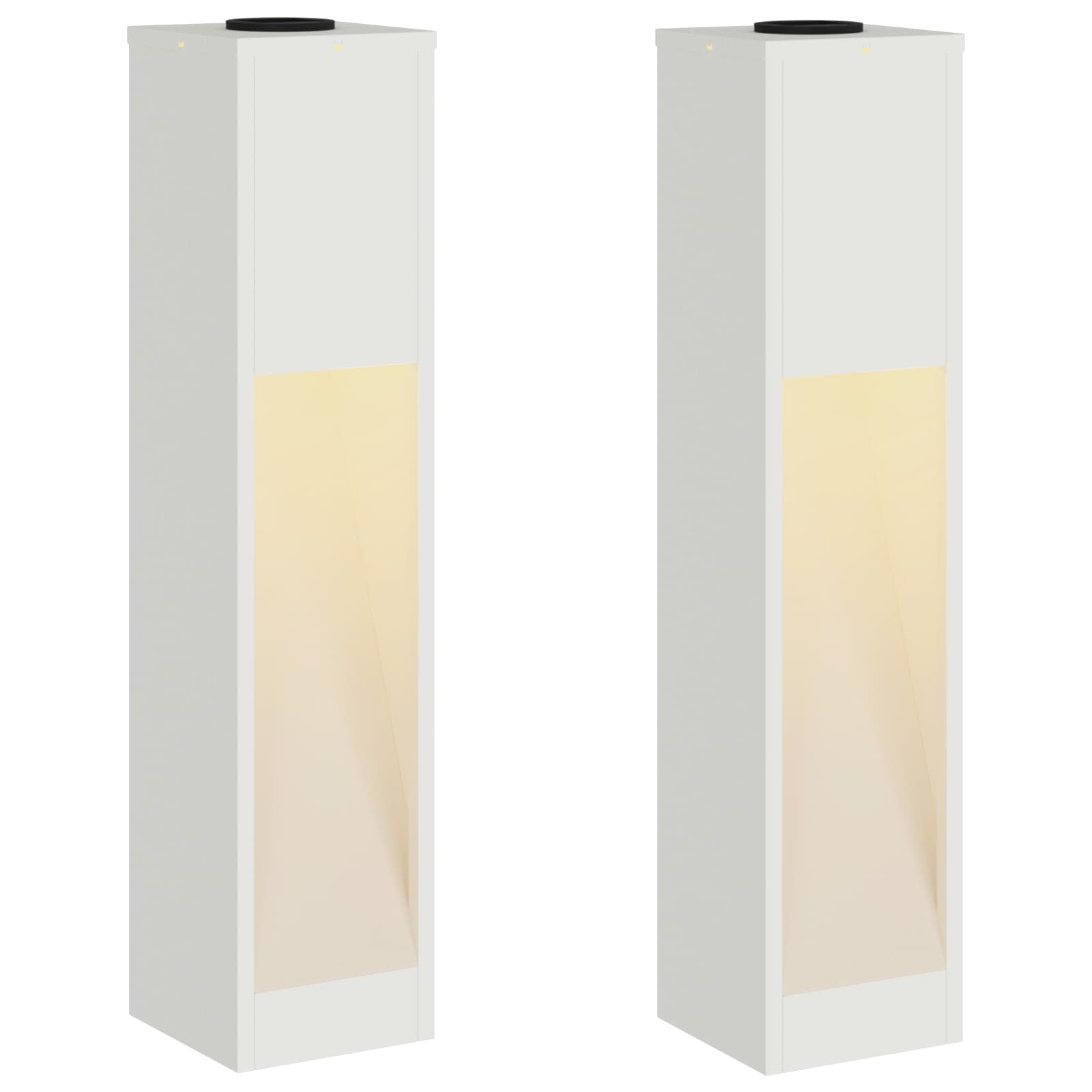 Lucina LED Solare da Percorso 2 pz Bianco caldo 18 x 18 x 80 cm