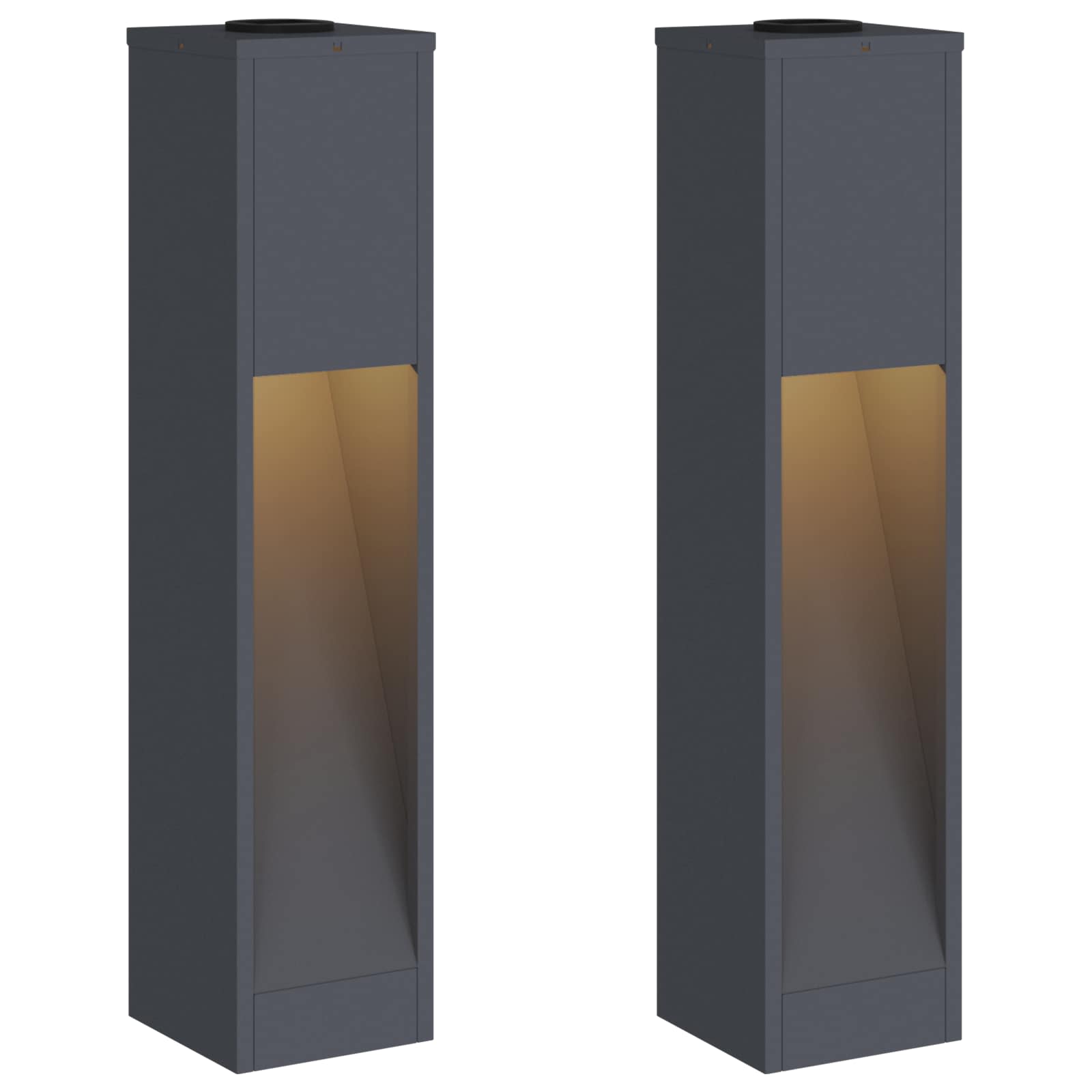 Lucina LED Solare da Percorso 2 pz Bianco caldo 18 x 18 x 80 cm