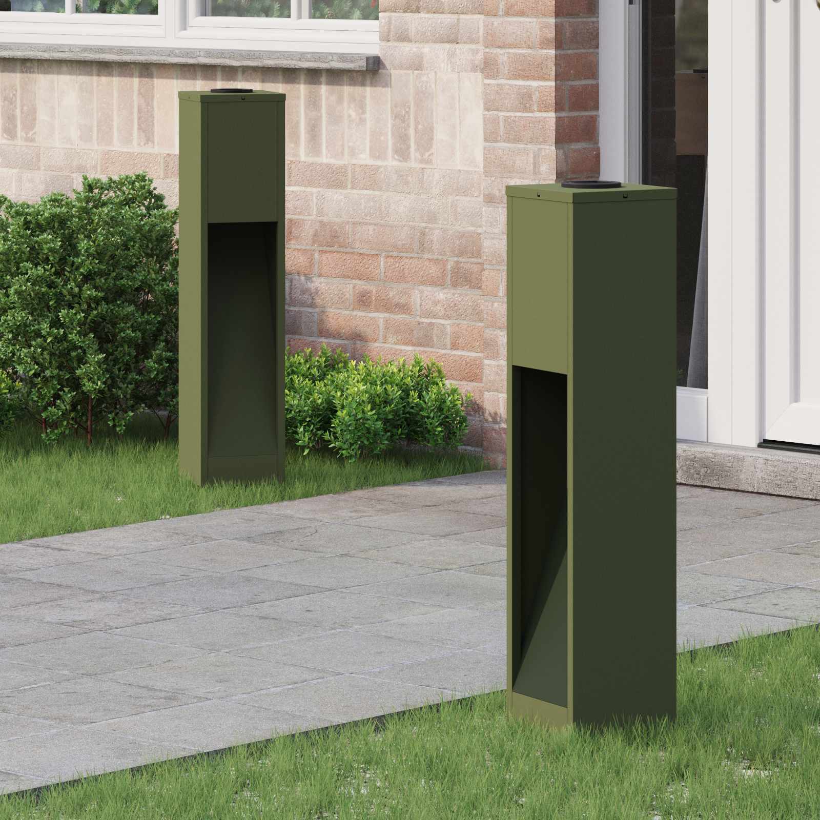 Lucina LED Solare da Percorso 2 pz Bianco caldo 18 x 18 x 80 cm