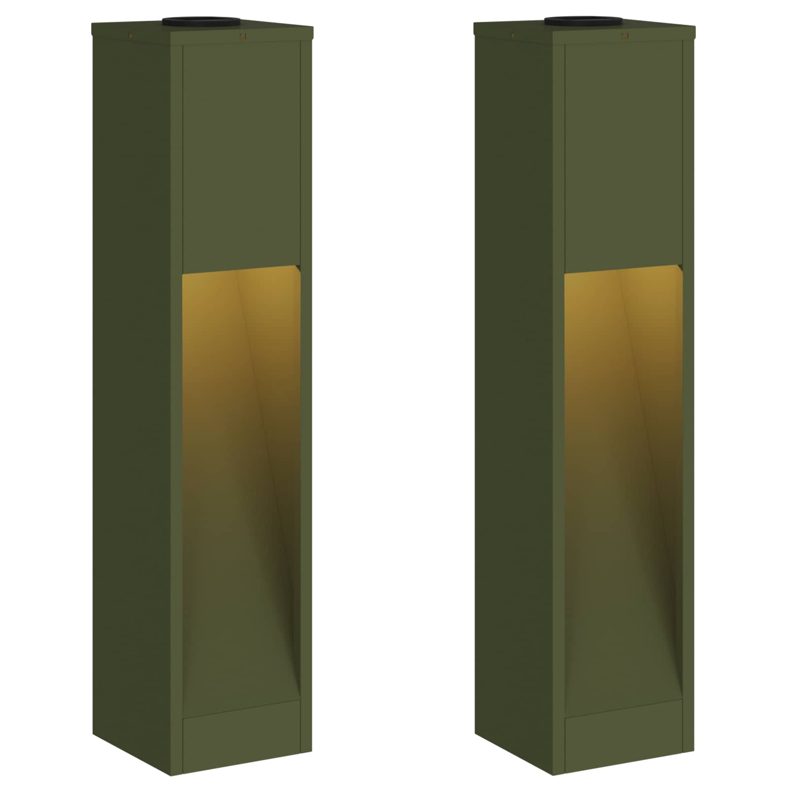 Lucina LED Solare da Percorso 2 pz Bianco caldo 18 x 18 x 80 cm