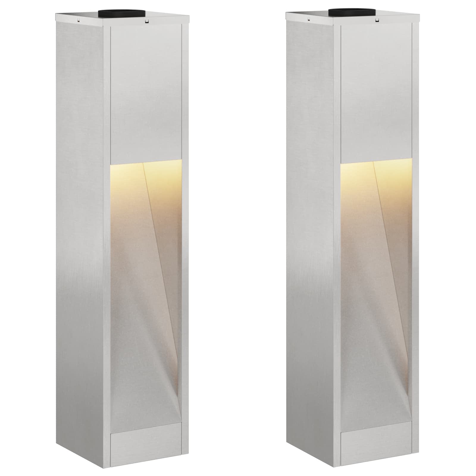 Lucina LED Solare da Percorso 2 pz Bianco caldo 18 x 18 x 80 cm
