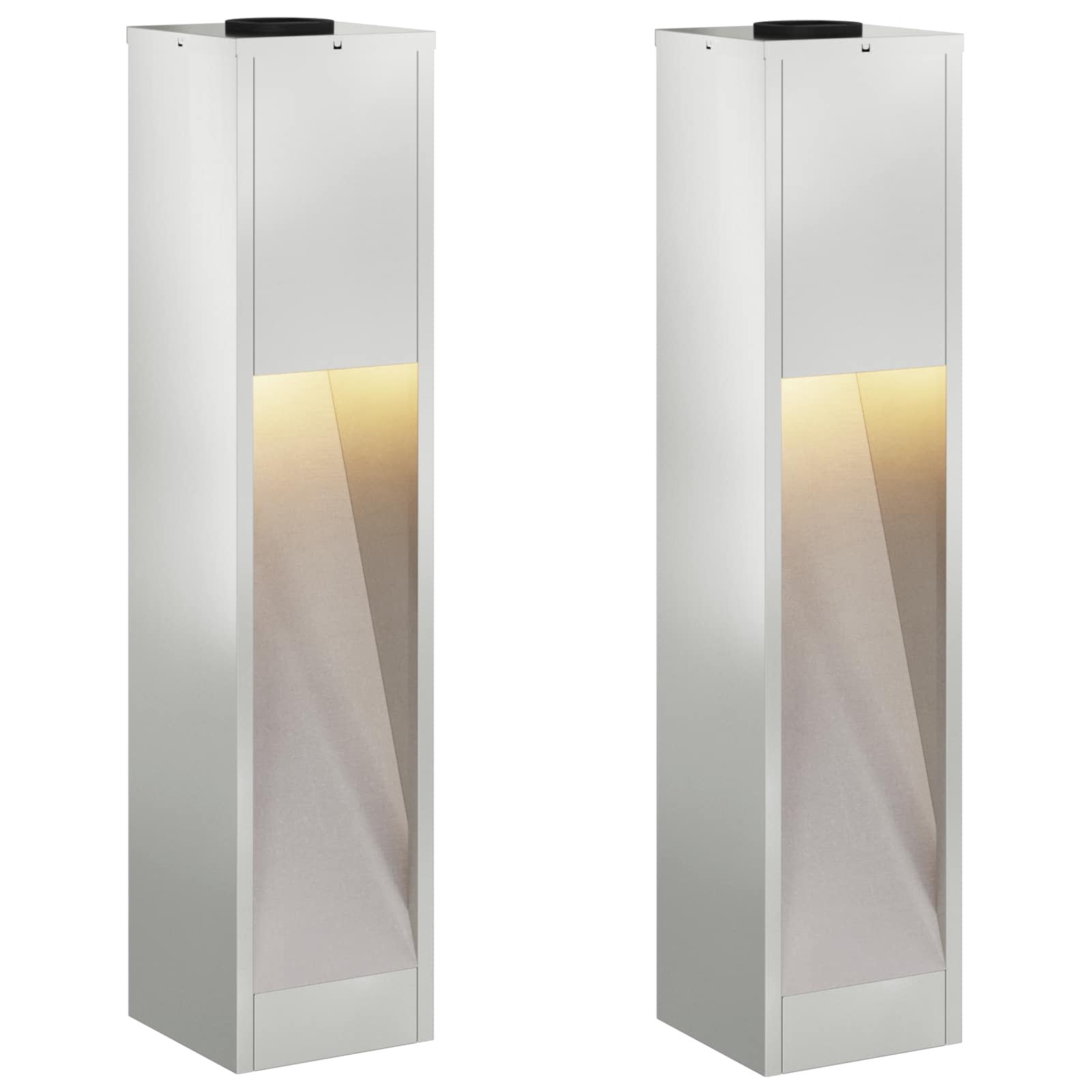 Lucina LED Solare da Percorso 2 pz Bianco caldo 18 x 18 x 80 cm