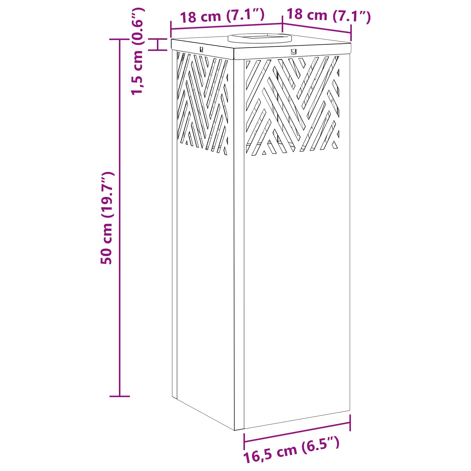 Faro LED solare per sentieri 2 pz Bianco caldo 18 x 18 x 50 cm