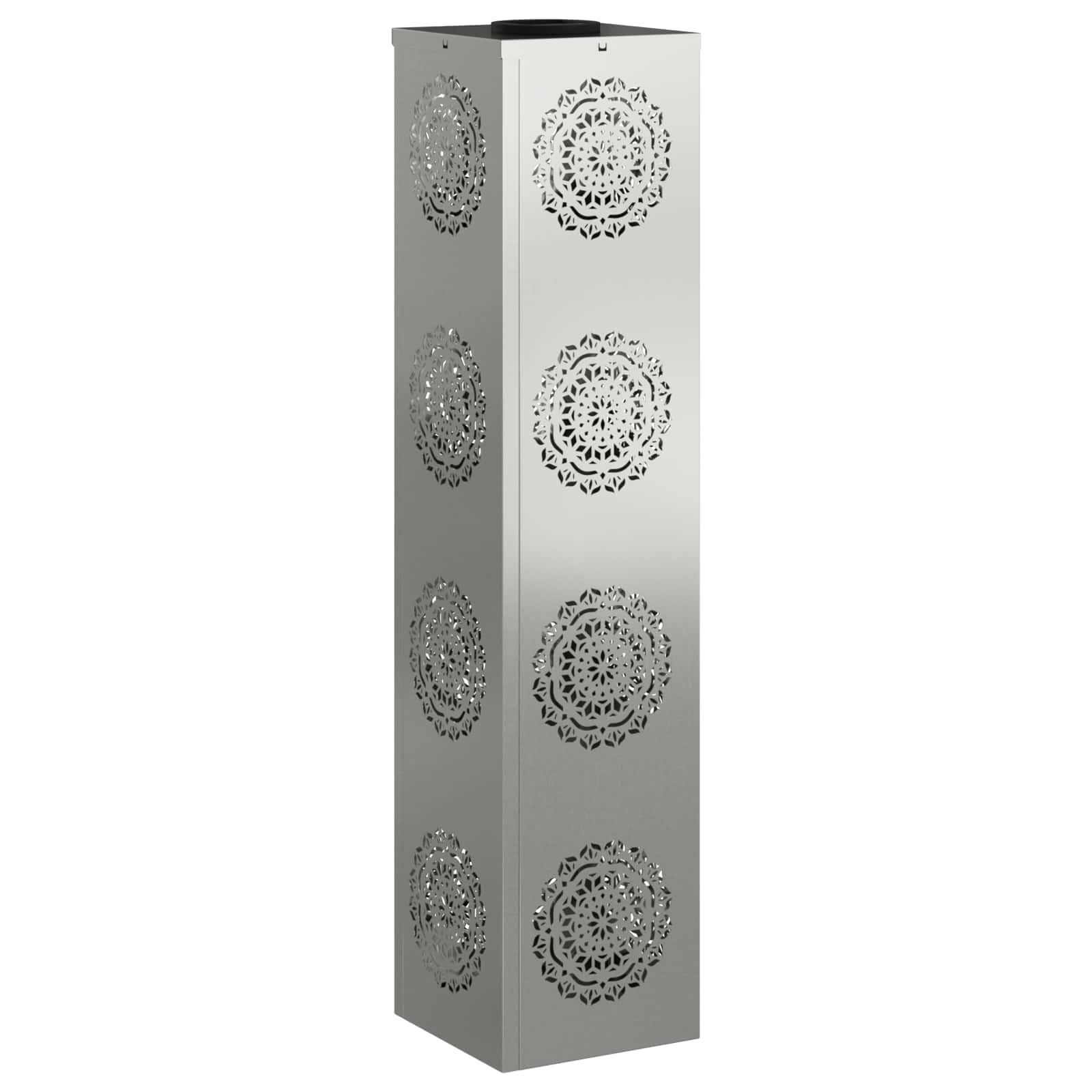 Faro LED solare per sentieri 2 pz Bianco caldo 18 x 18 x 80 cm