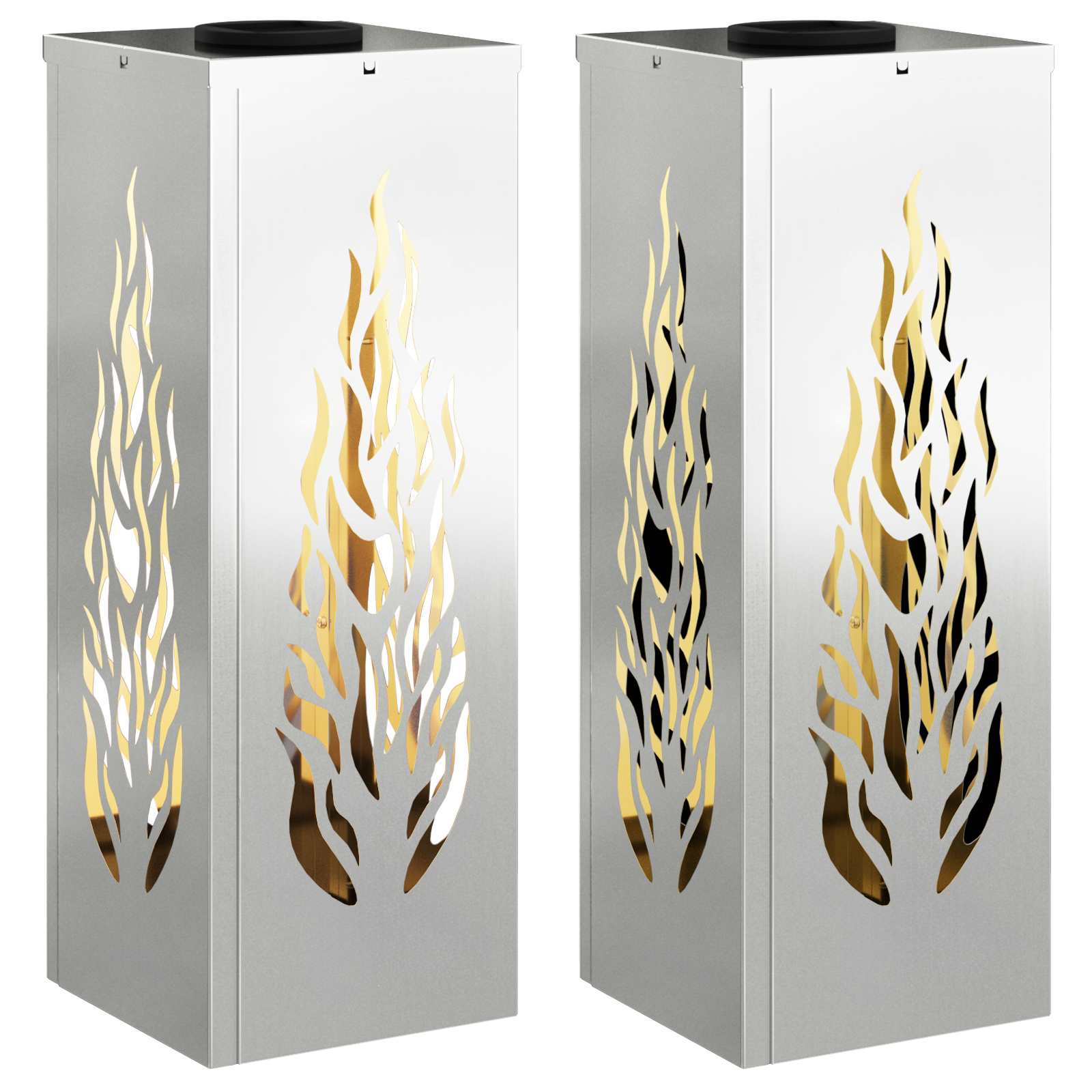 Faro LED solare per sentieri 2 pz Bianco caldo 18 x 18 x 50 cm