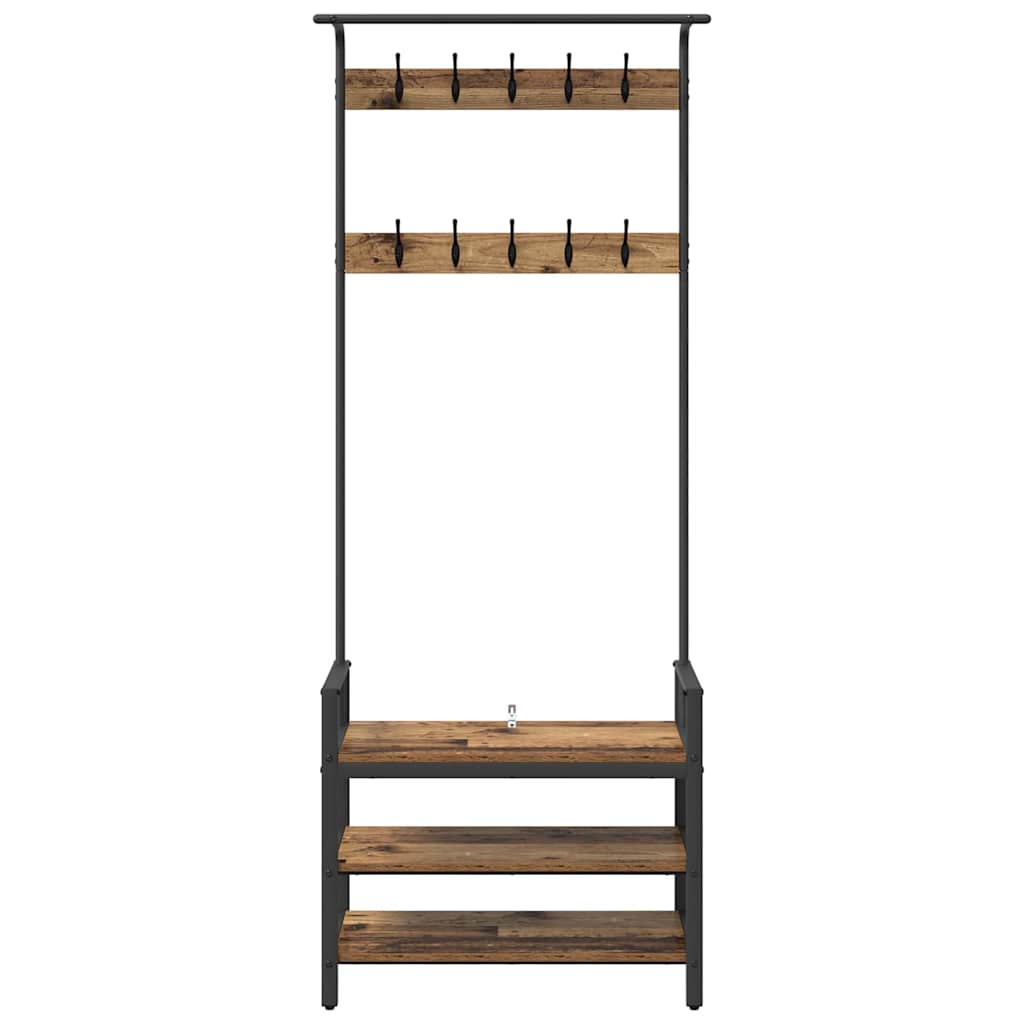 Appendiabiti Legno antico 75 x 34 x 184 cm Legno ingegnerizzato