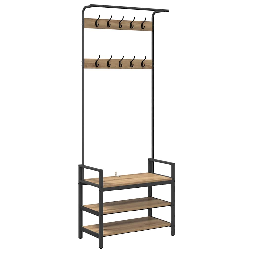 Appendiabiti Rovere Artigianale 75 x 34 x 184 cm