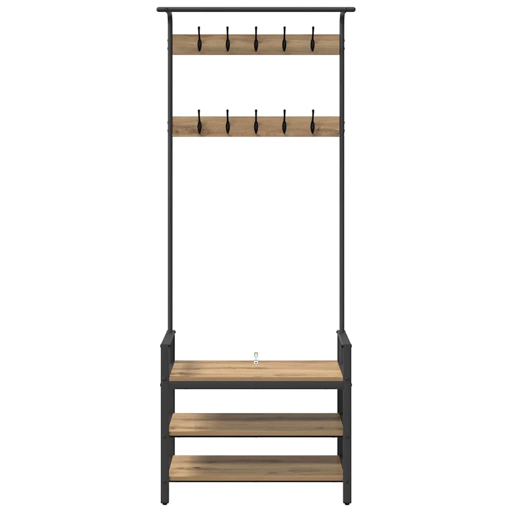 Appendiabiti Rovere Artigianale 75 x 34 x 184 cm