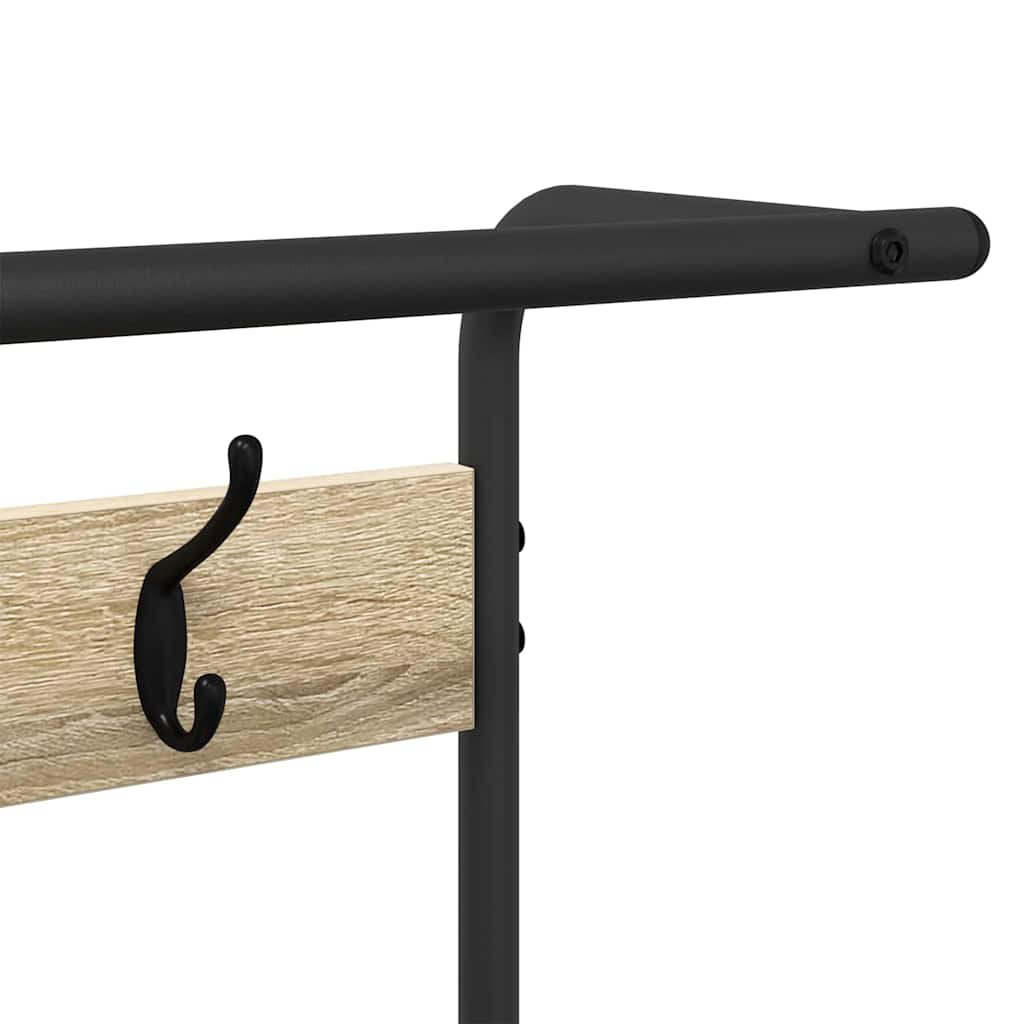 Appendiabiti con lo scaffale Rovere Sonoma 95 x 34 x 184 cm