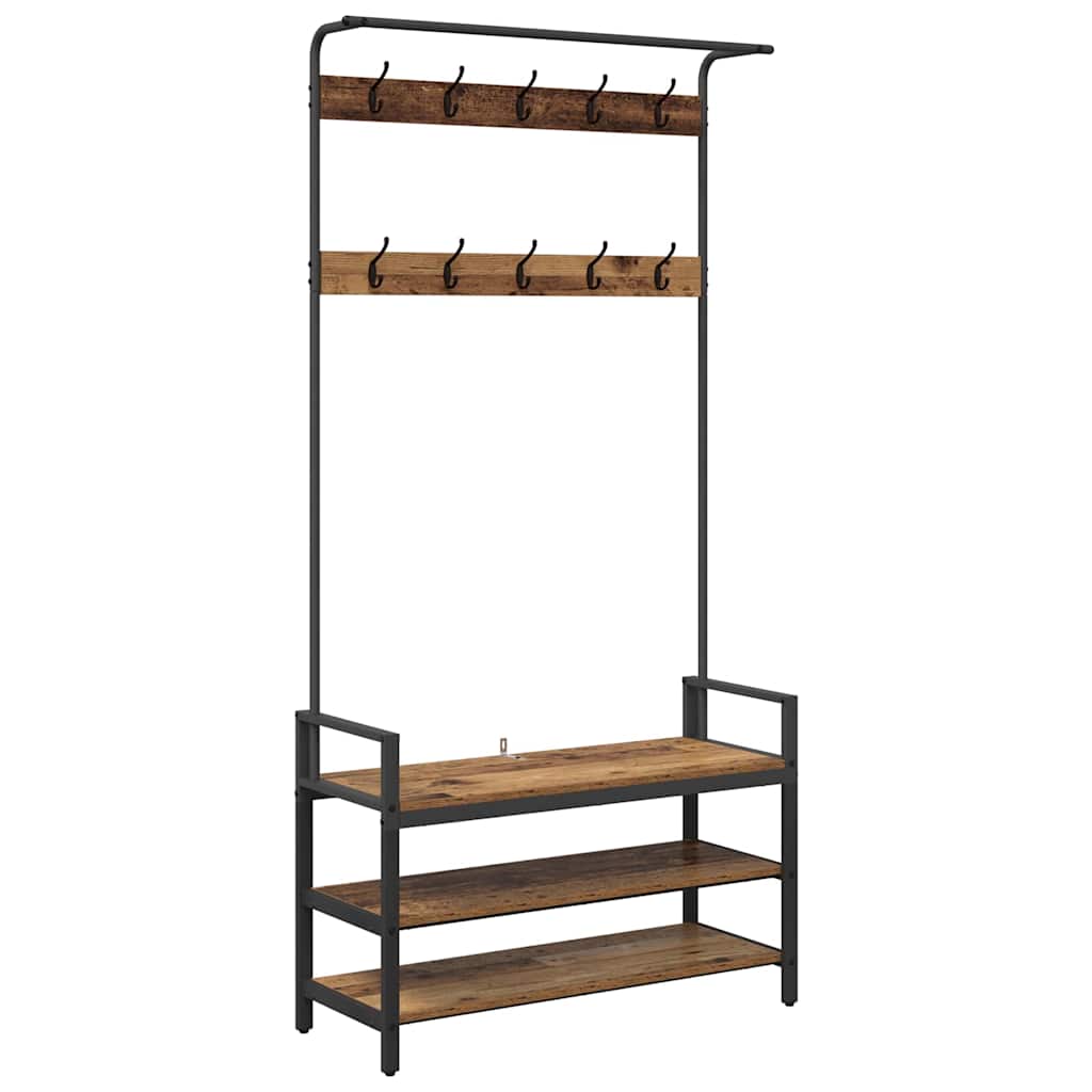 Appendiabiti Legno antico 95 x 34 x 184 cm Legno ingegnerizzato