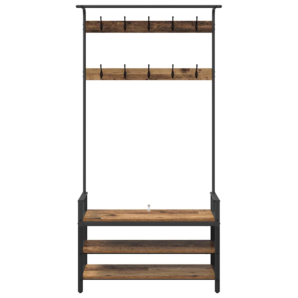 Appendiabiti Legno antico 95 x 34 x 184 cm Legno ingegnerizzato