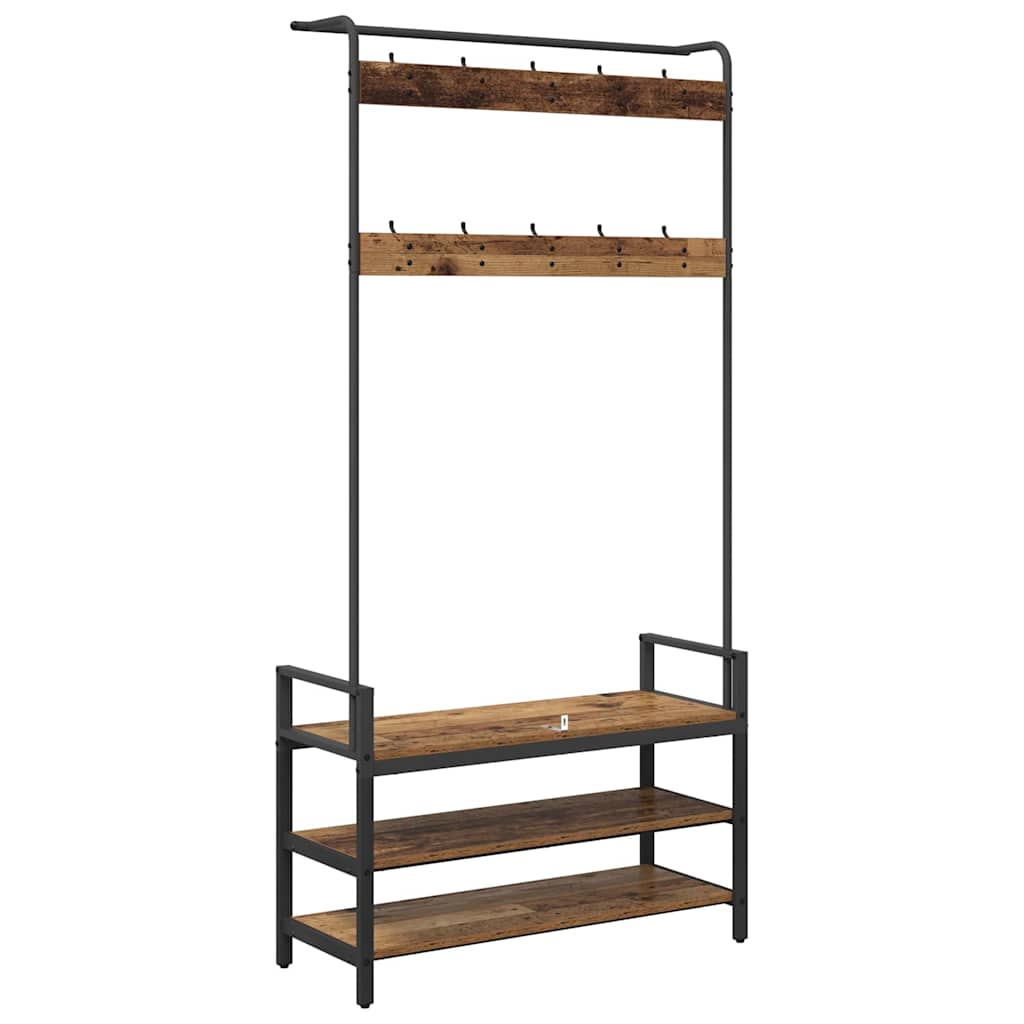 Appendiabiti Legno antico 95 x 34 x 184 cm Legno ingegnerizzato