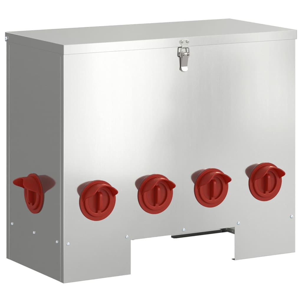 Feeder per pollo 2 Argento 60,5 x 29 x 51 cm 25 kg