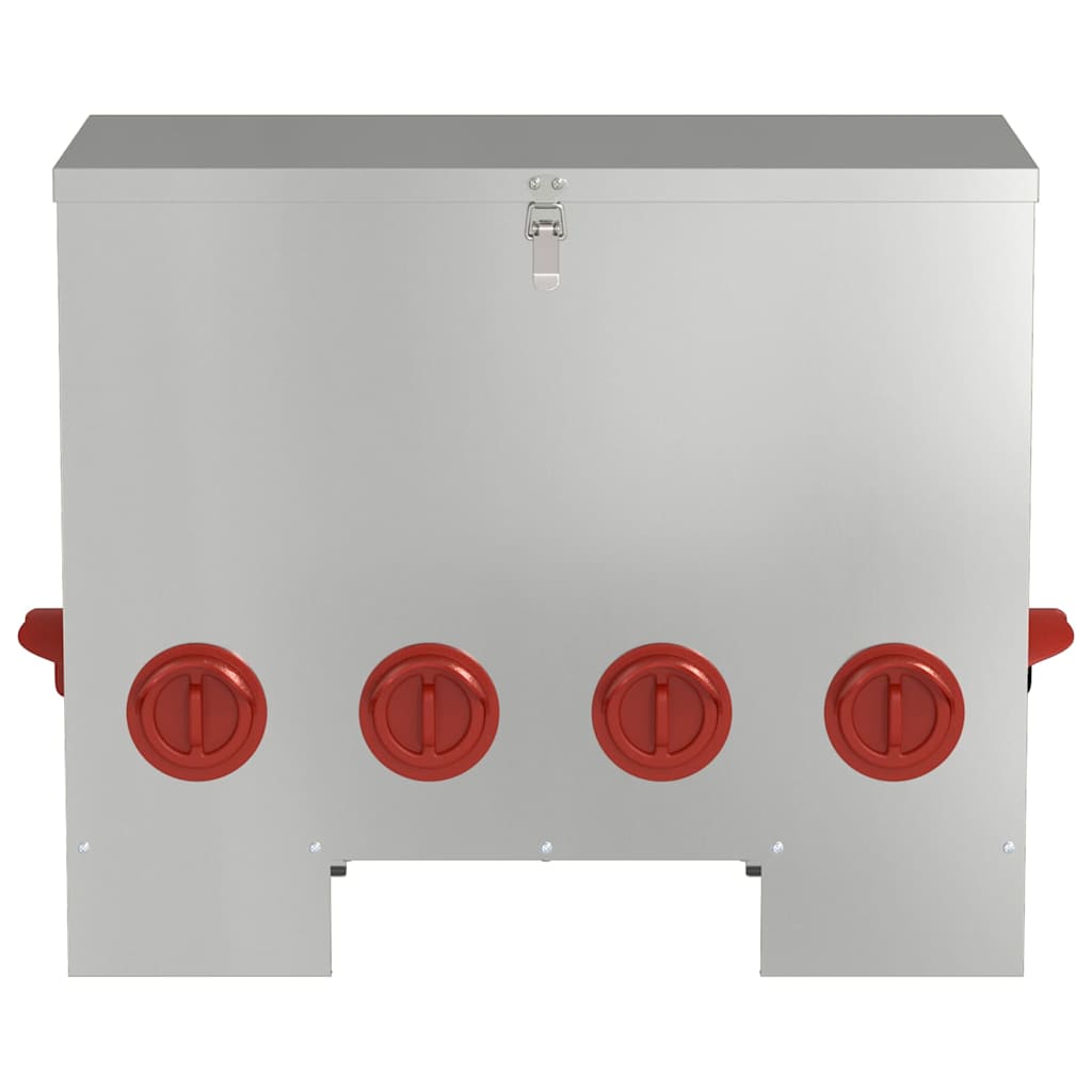 Feeder per pollo 2 Argento 60,5 x 29 x 51 cm 25 kg