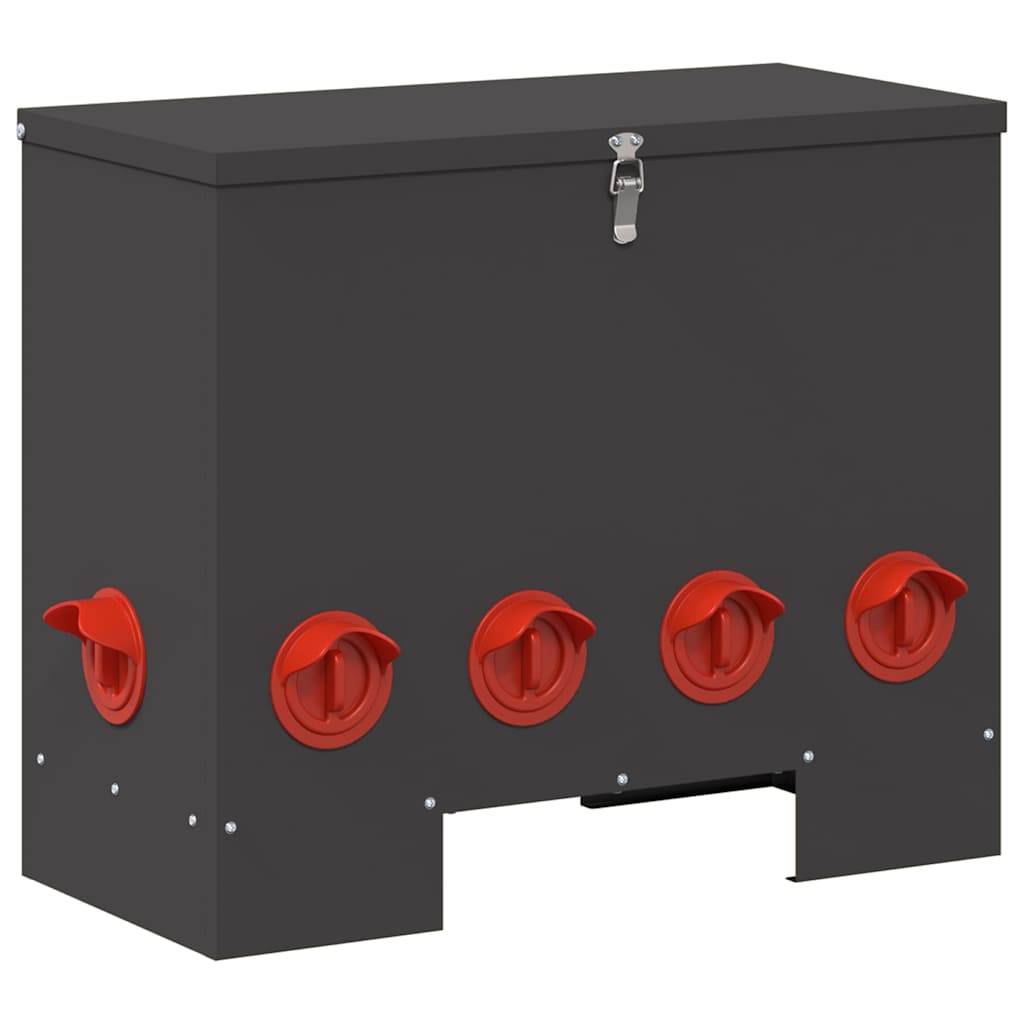 Feeder per pollo 2 Nero 60,5 x 29 x 51 cm 25 kg