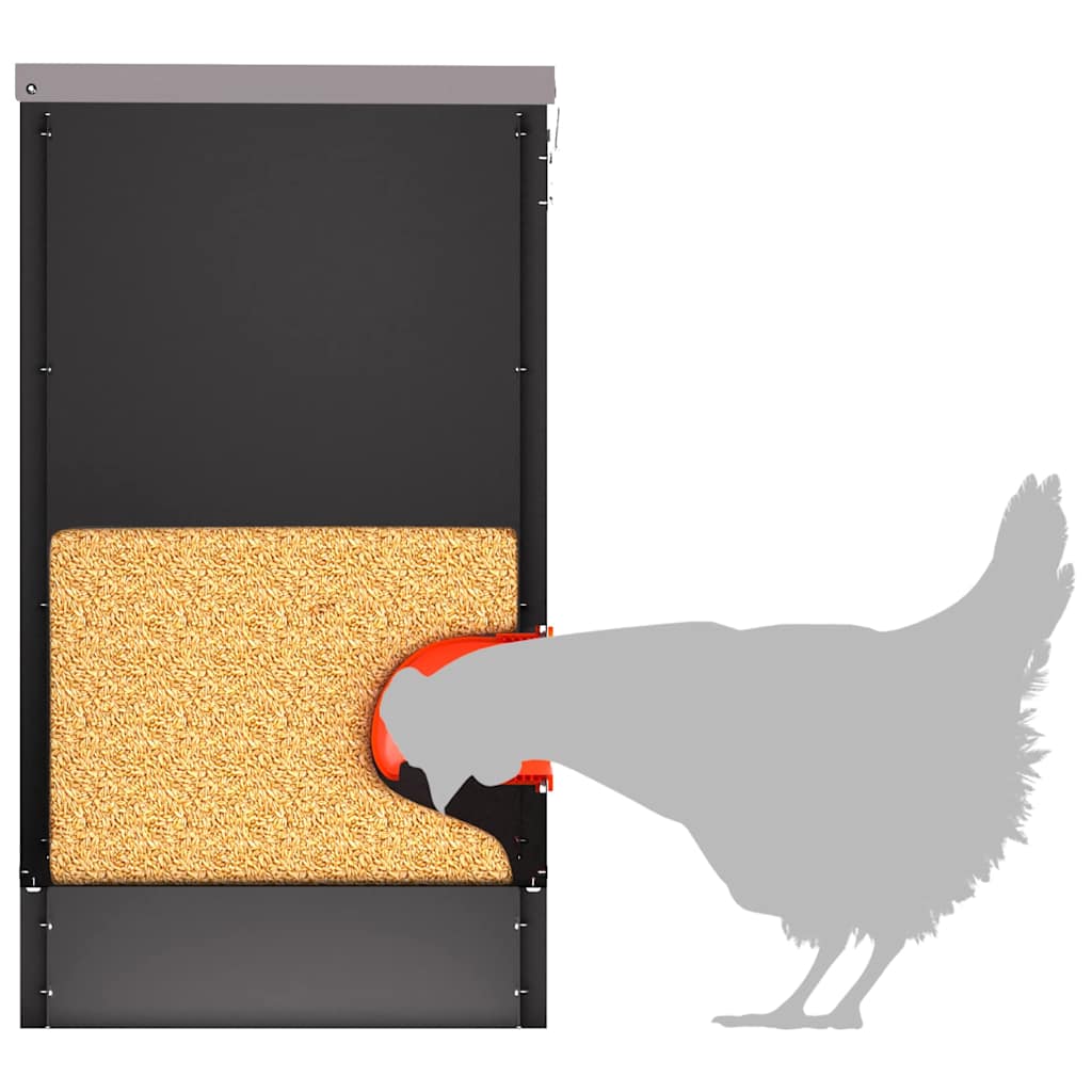 Feeder per pollo 2 Nero 60,5 x 29 x 51 cm 25 kg