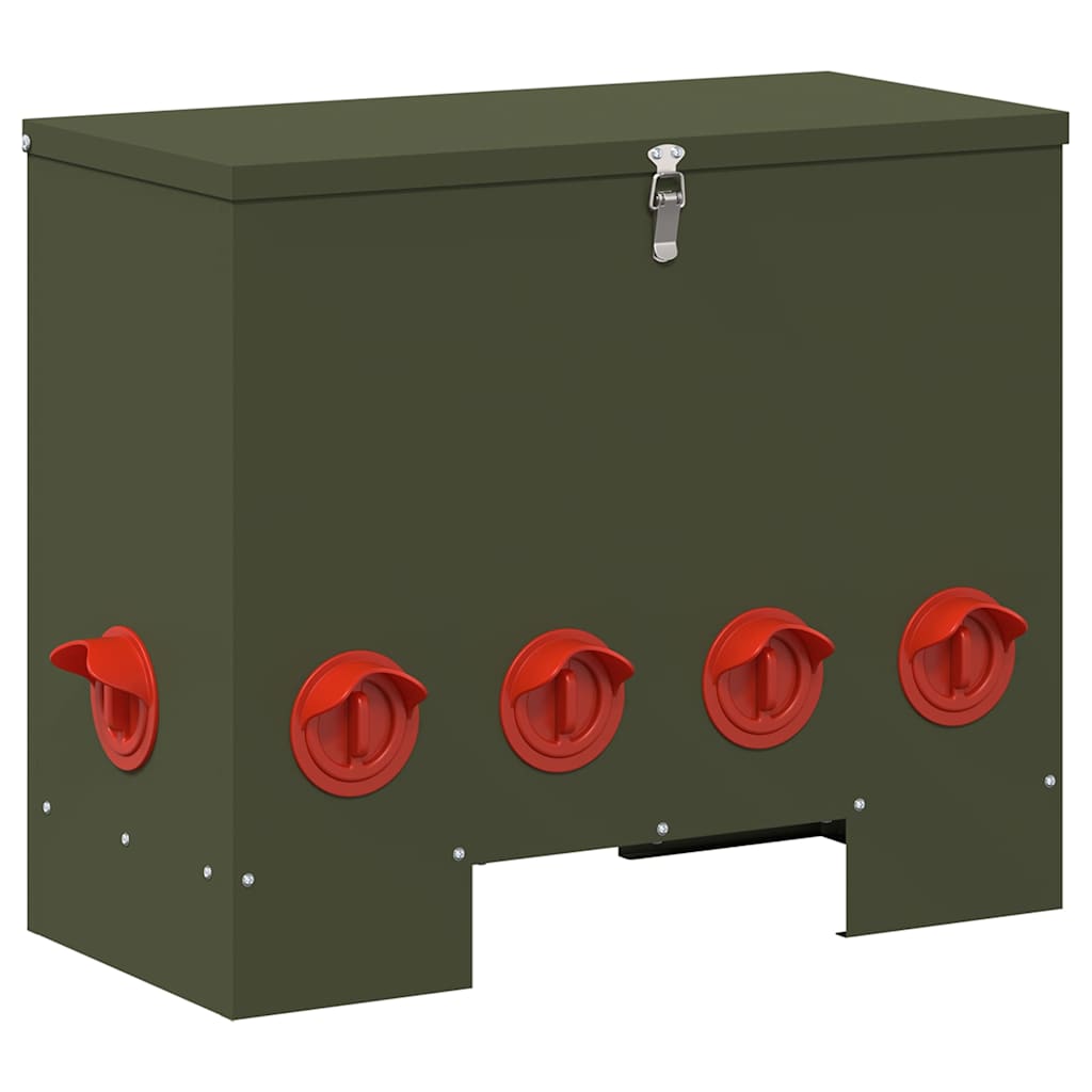 Feeder per pollo 2 Verde Oliva 60,5 x 29 x 51 cm 25 kg