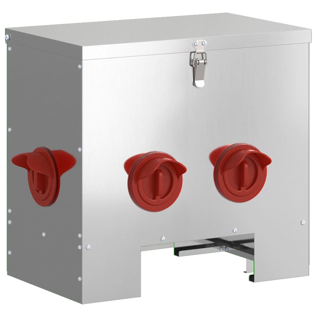 Feeder per pollo 2 Argento 40,5 x 25 x 38 cm 20 kg