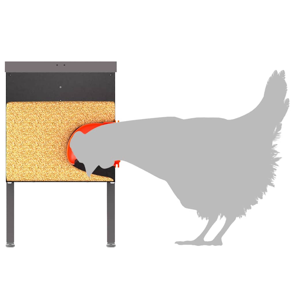 Feeder per pollo 2 Nero 42 x 20,5 x 33 cm 15 kg