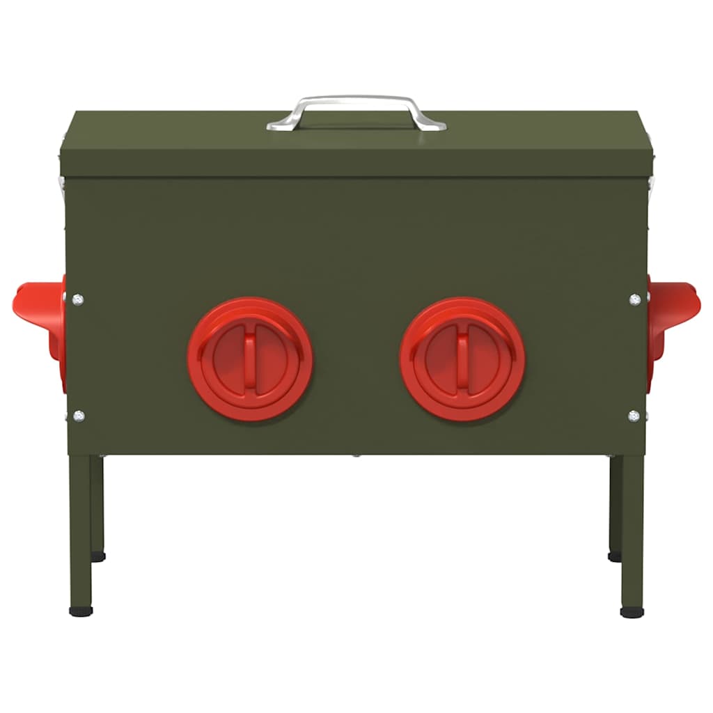Feeder per pollo 2 Verde oliva 42 x 20,5 x 33 cm 15 kg