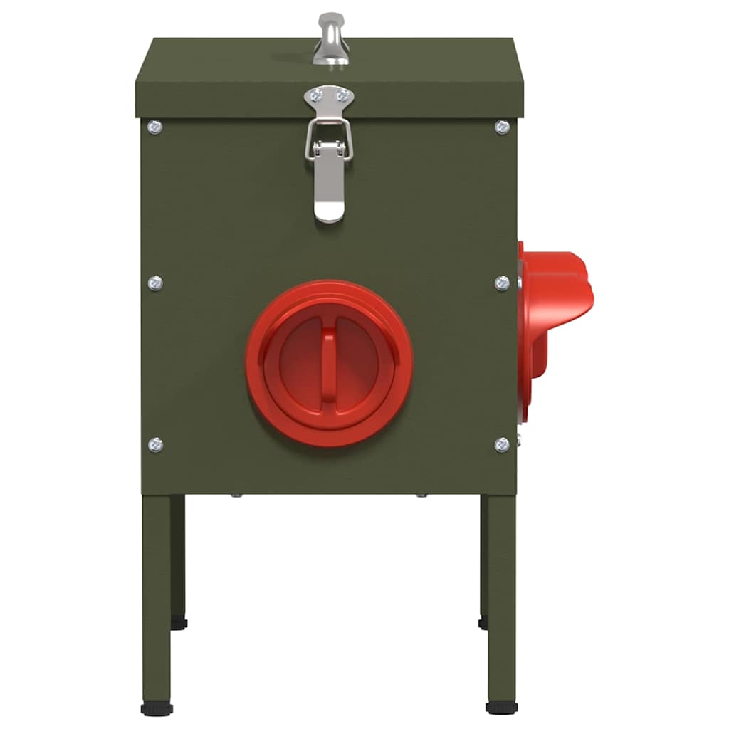 Feeder per pollo 2 Verde oliva 42 x 20,5 x 33 cm 15 kg