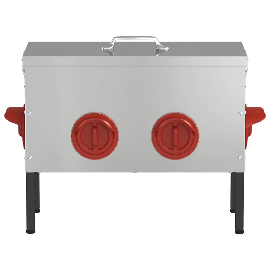 Feeder per pollo 2 Argento 42 x 20,5 x 33 cm 15 kg