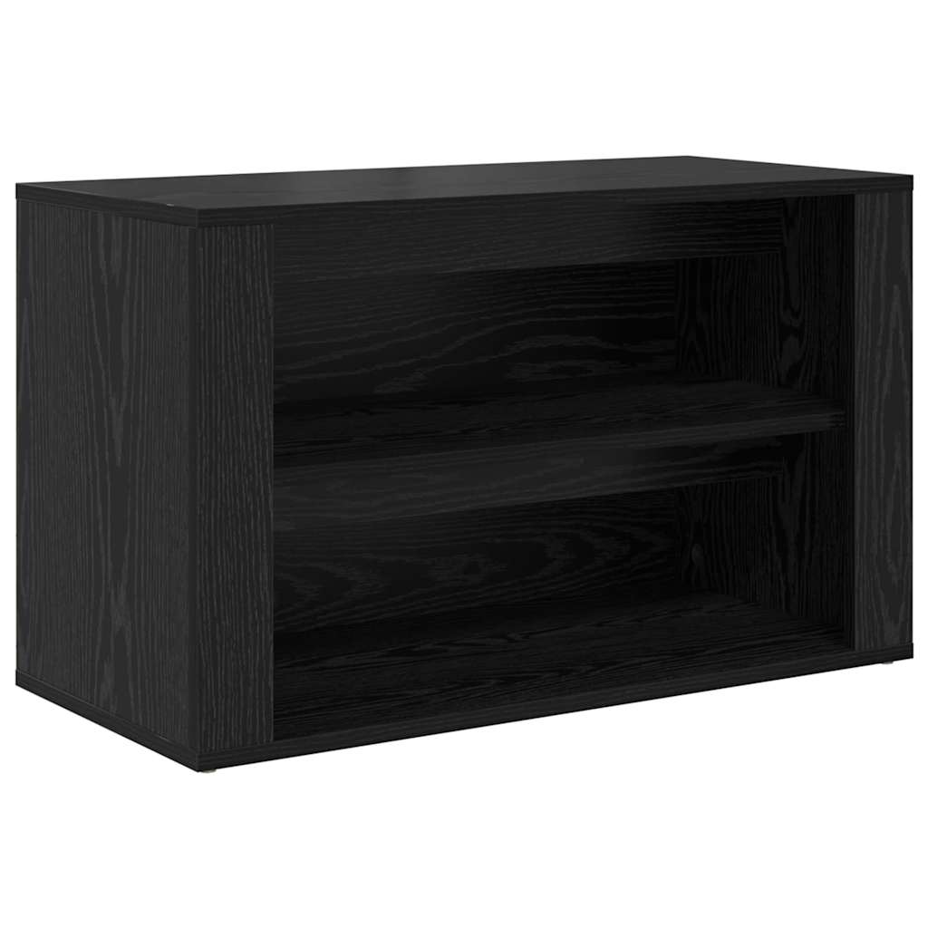Scarpiera 75 x 35 x 45 cm Legno ingegnerizzato Rovere nero