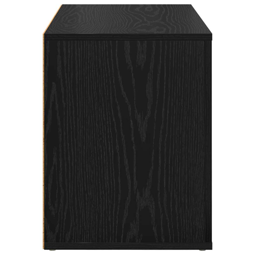 Scarpiera 75 x 35 x 45 cm Legno ingegnerizzato Rovere nero
