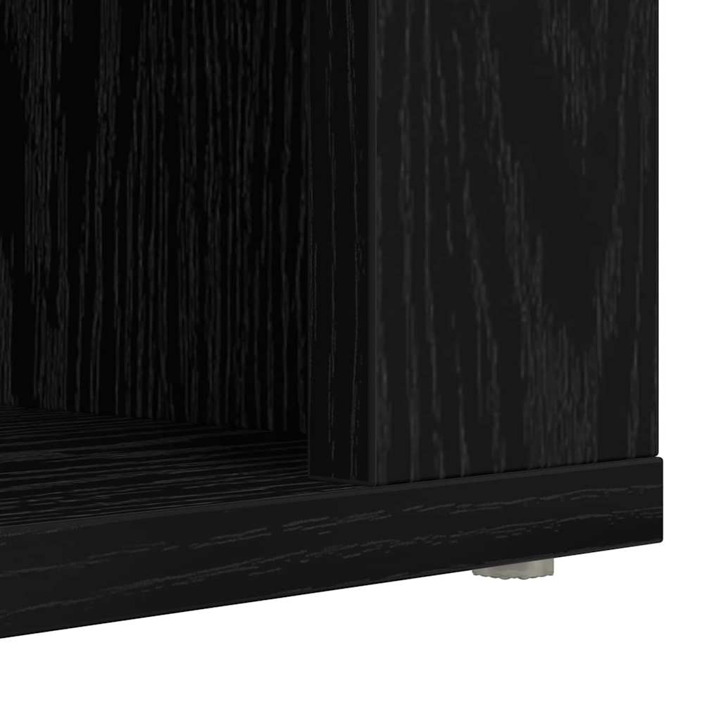 Scarpiera 75 x 35 x 45 cm Legno ingegnerizzato Rovere nero