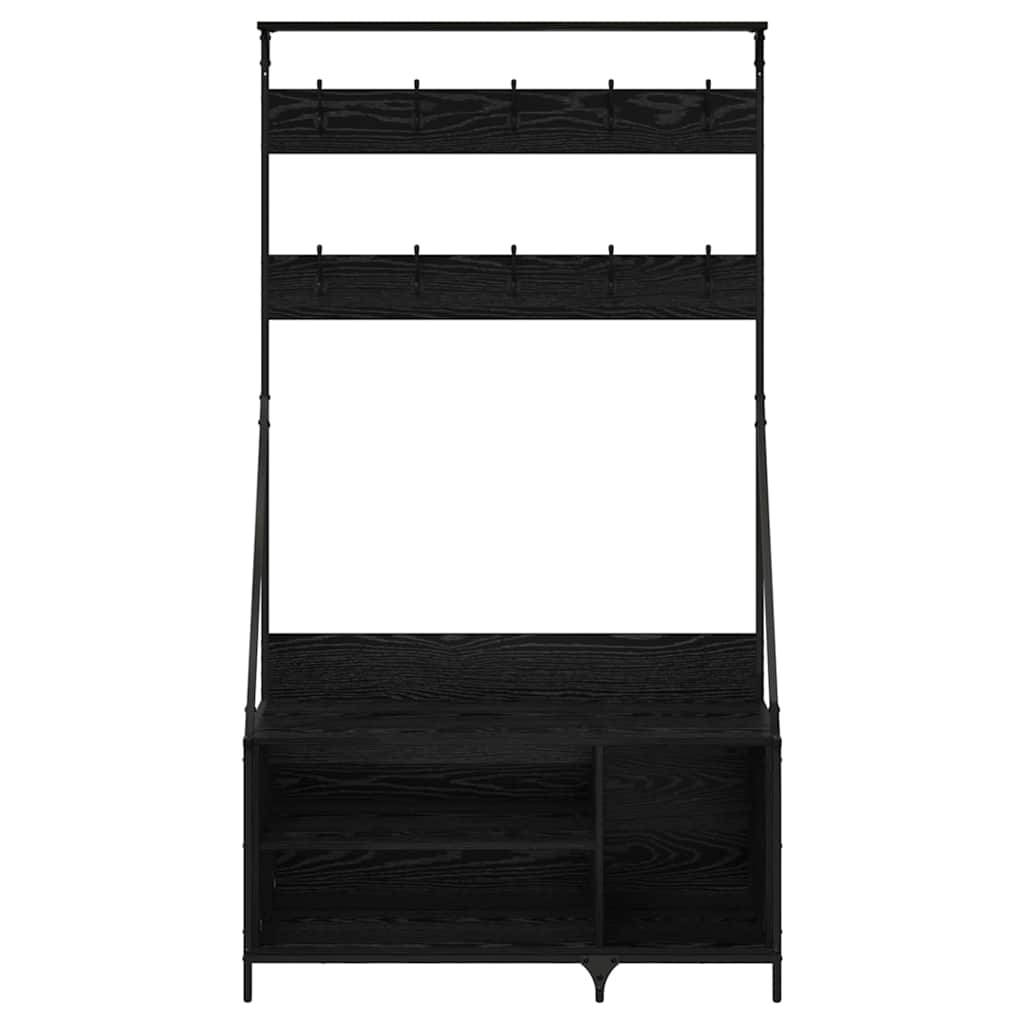 Stendibiancheria Rovere Nero 100 x 41 x 184 cm
