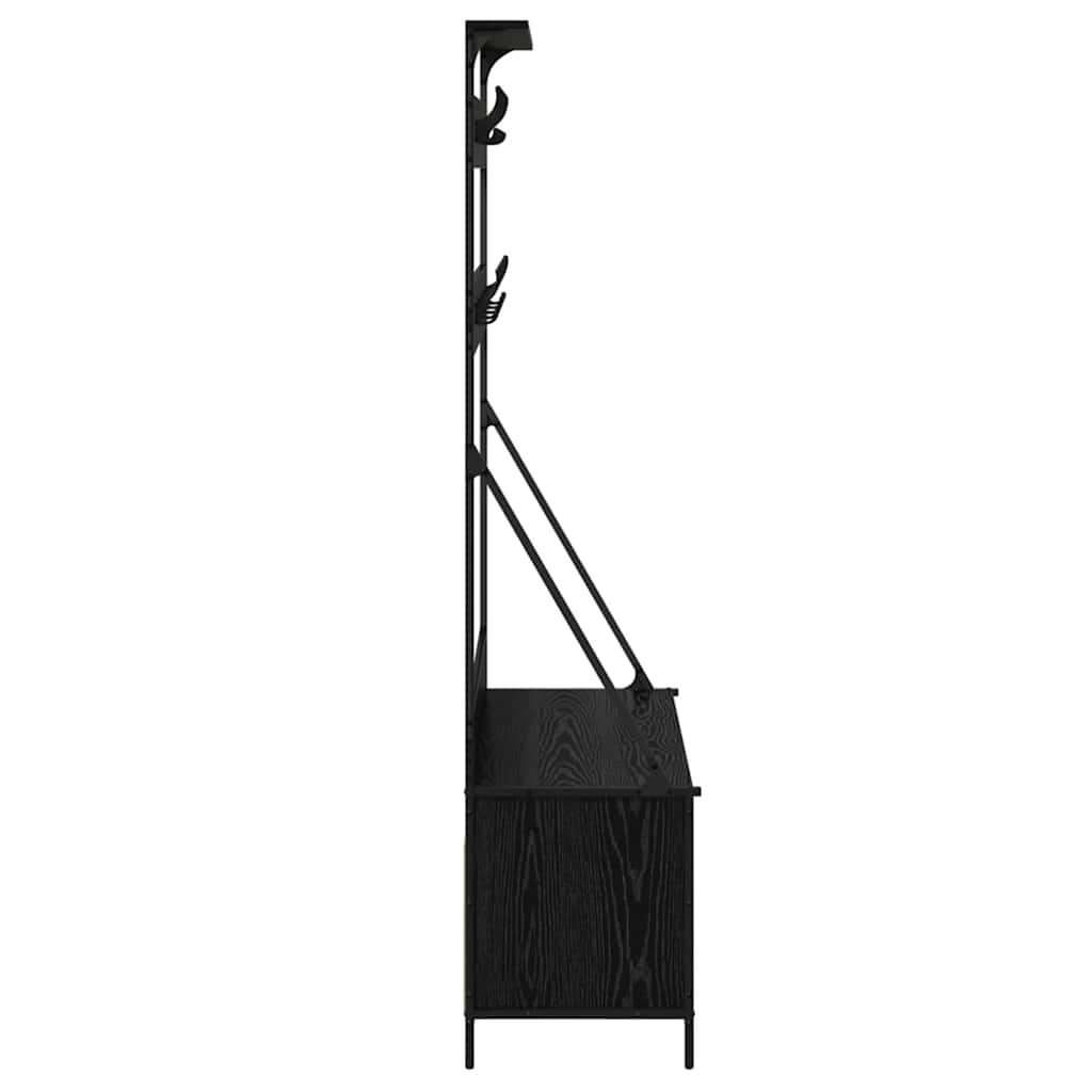 Stendibiancheria Rovere Nero 100 x 41 x 184 cm