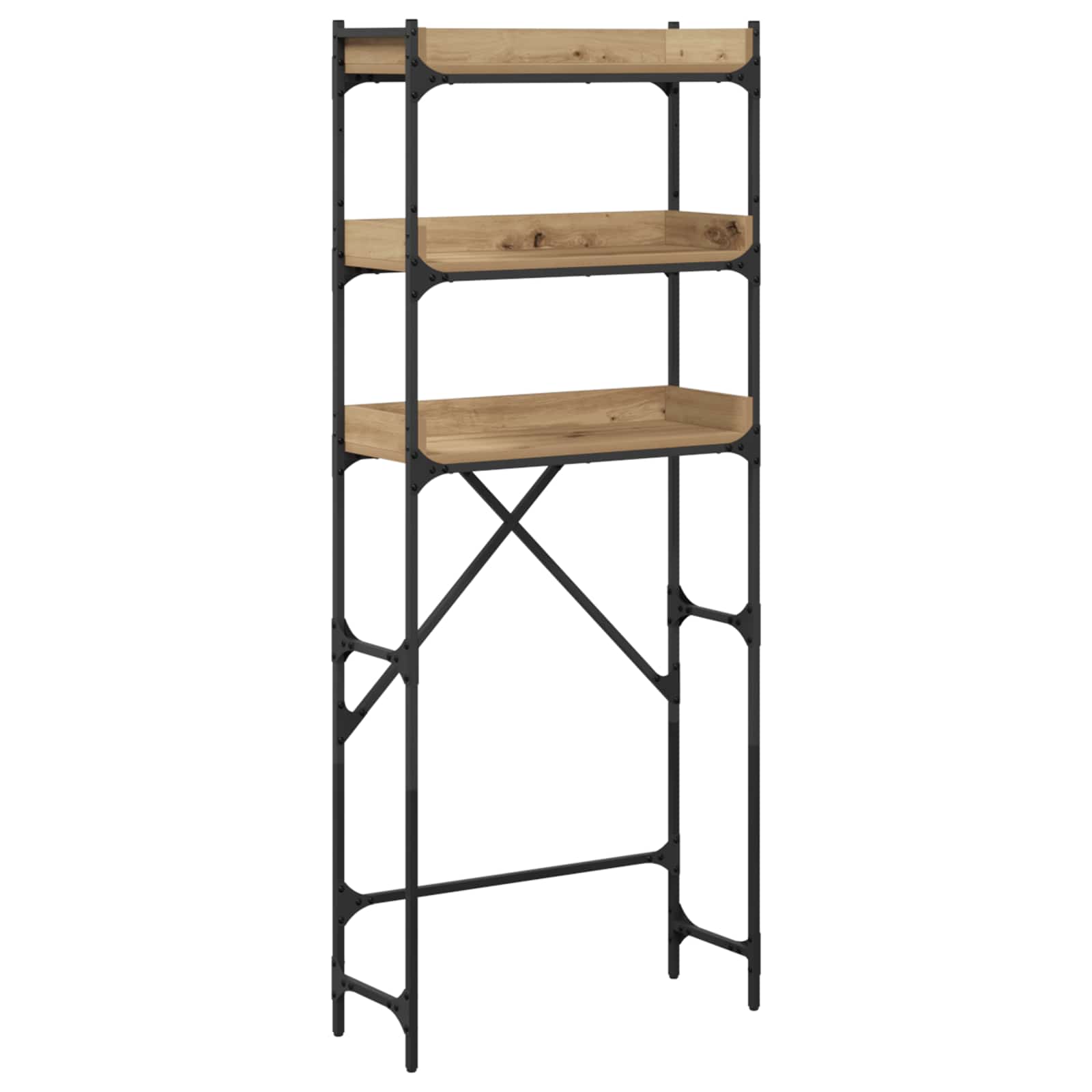 Mensola per lavatrice Rovere artigianale 67 x 25 x 163 cm