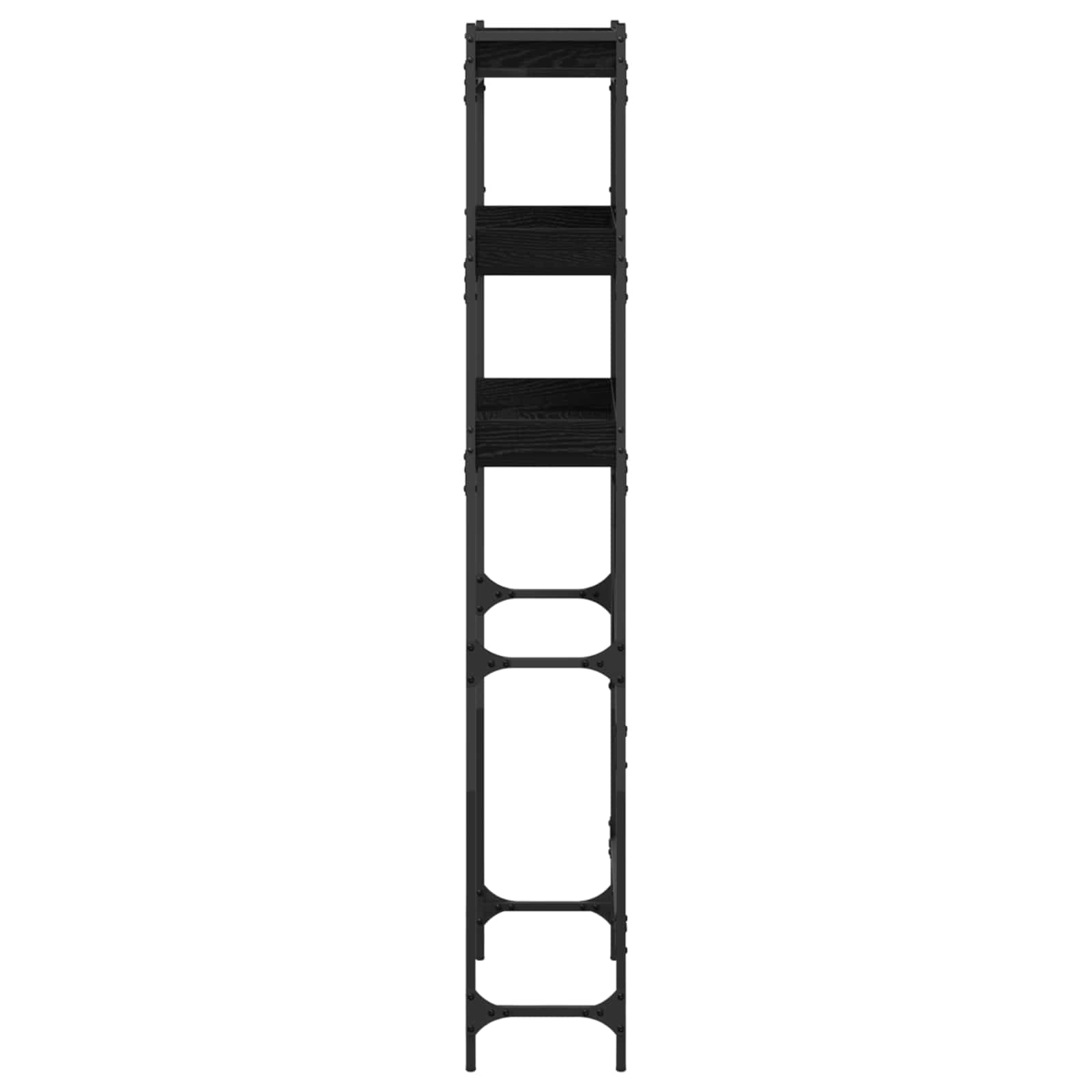 Mensola per lavatrice Rovere Nero 67 x 25 x 163 cm