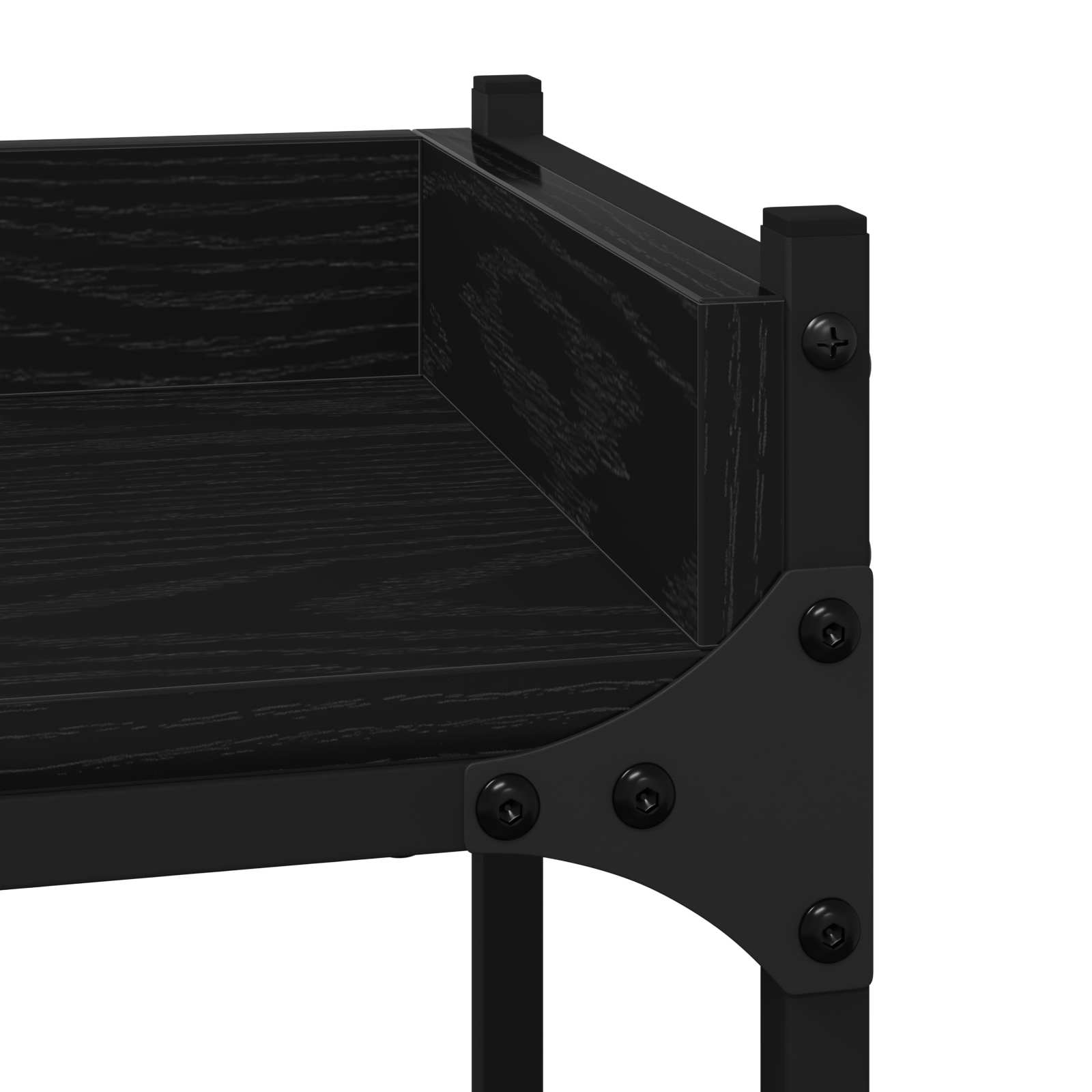 Mensola per lavatrice Rovere Nero 67 x 25 x 163 cm